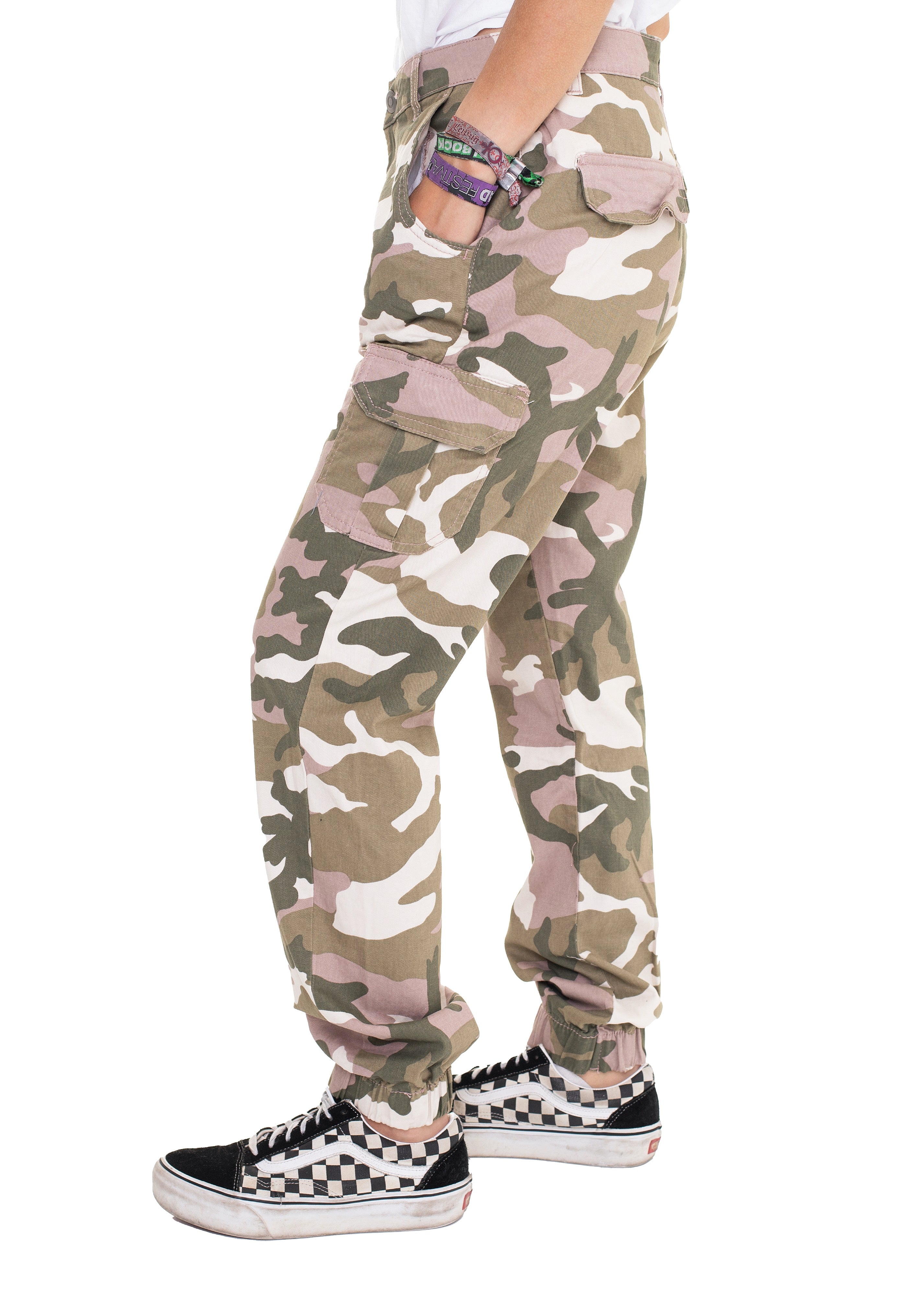 Urban Classics - Ladies High Waist Cargo Duskrose Camo - Pants | Women-Image