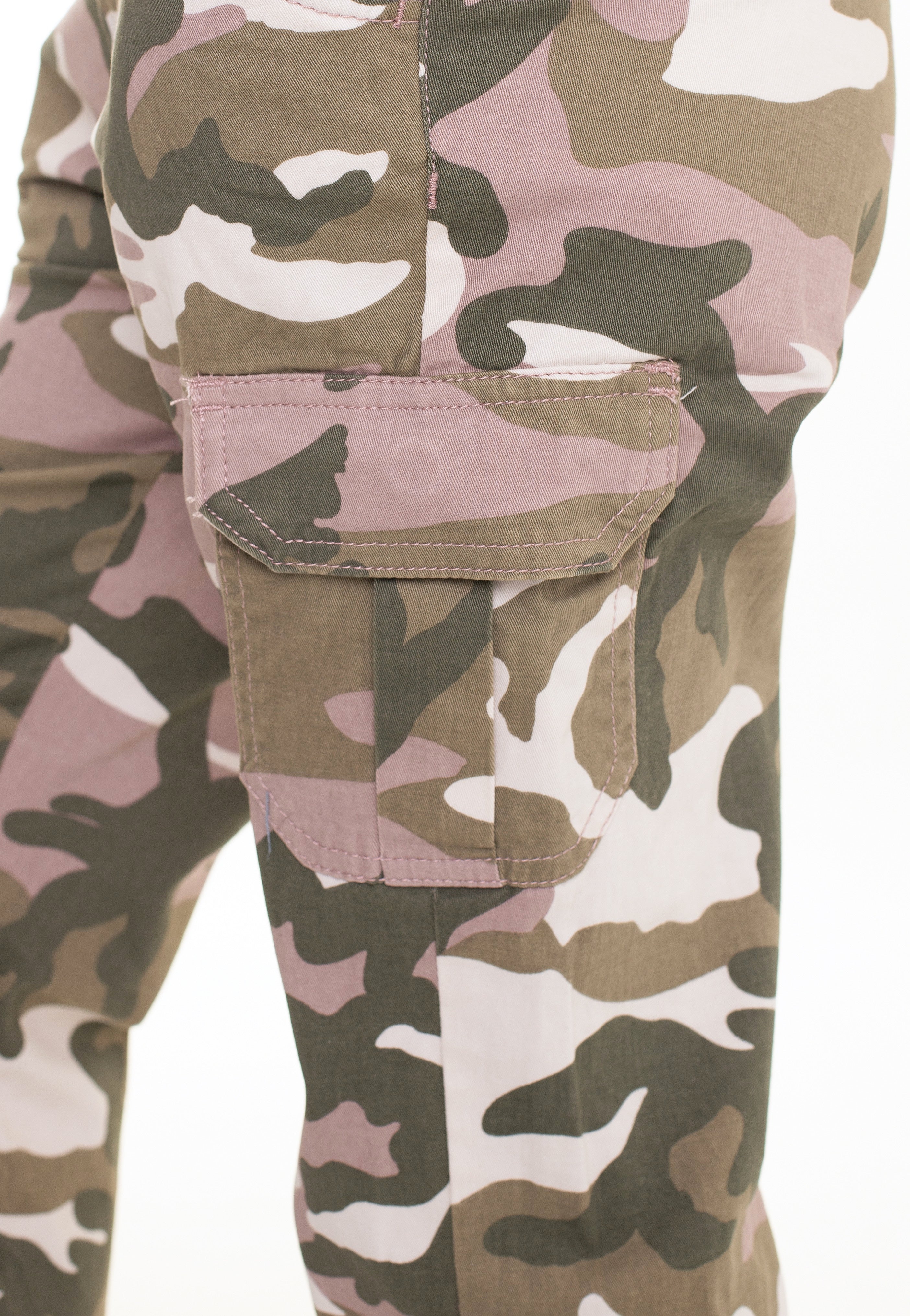 Urban Classics - Ladies High Waist Cargo Duskrose Camo - Pants | Women-Image