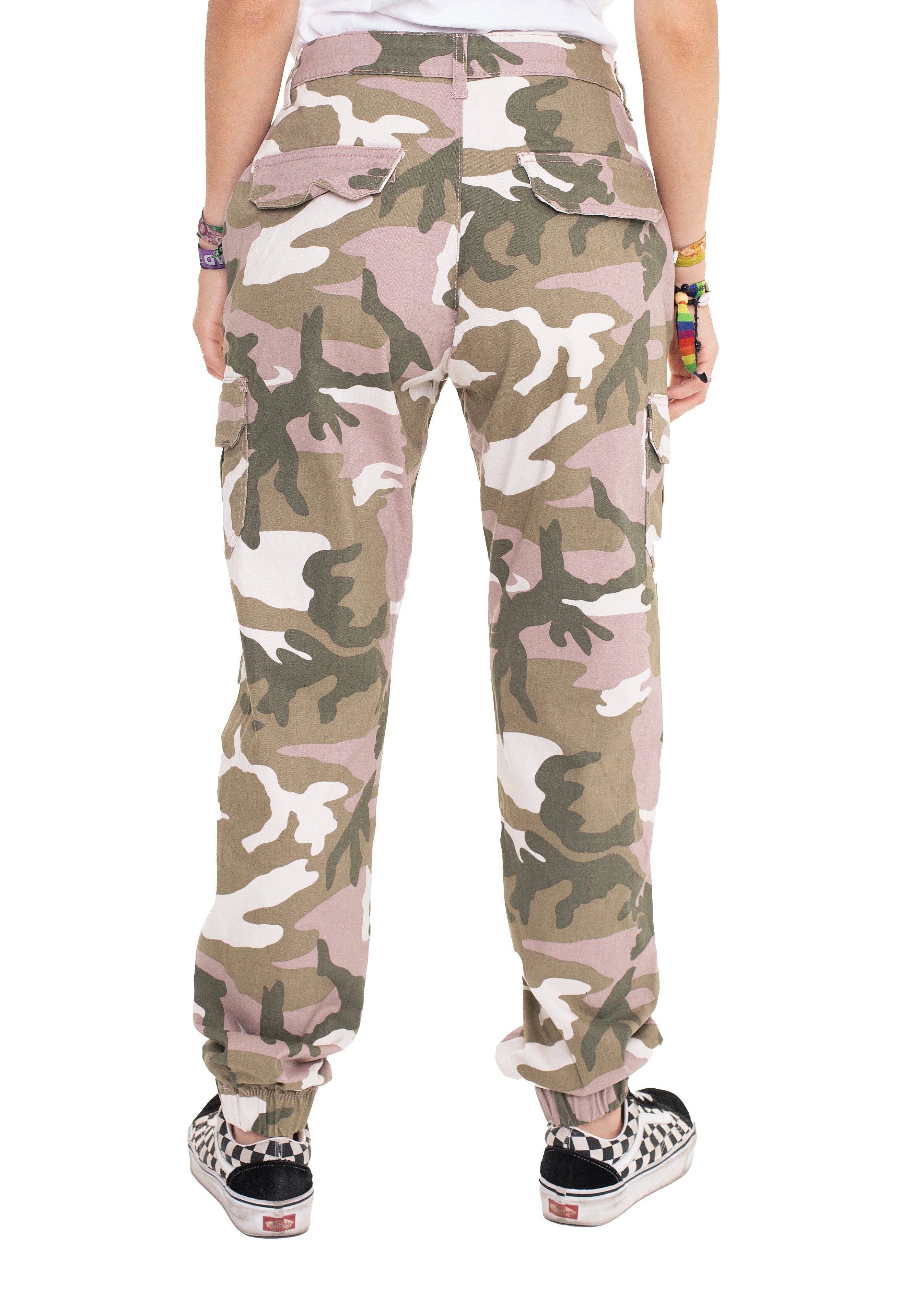 Urban Classics - Ladies High Waist Cargo Duskrose Camo - Pants | Women-Image