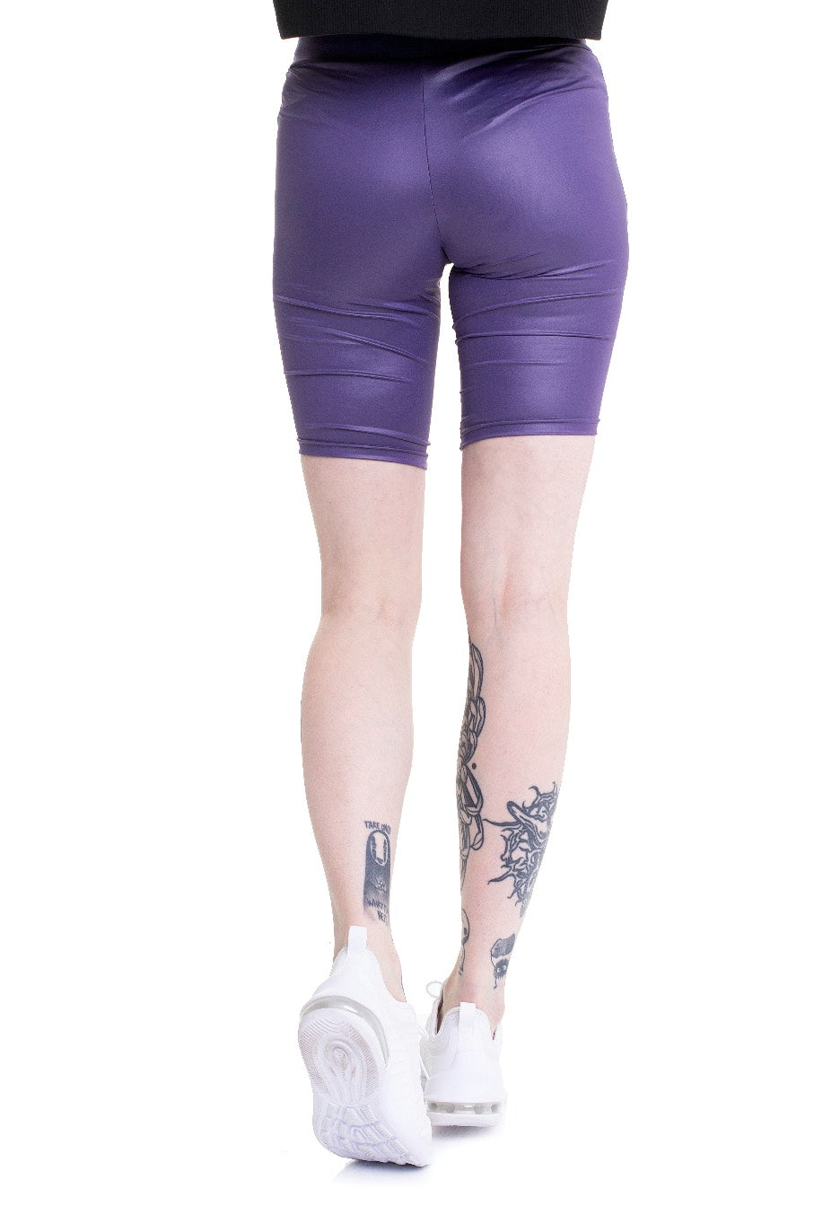 Urban Classics - Ladies Imitation Leather Cycle Darkduskviolet - Shorts | Women-Image