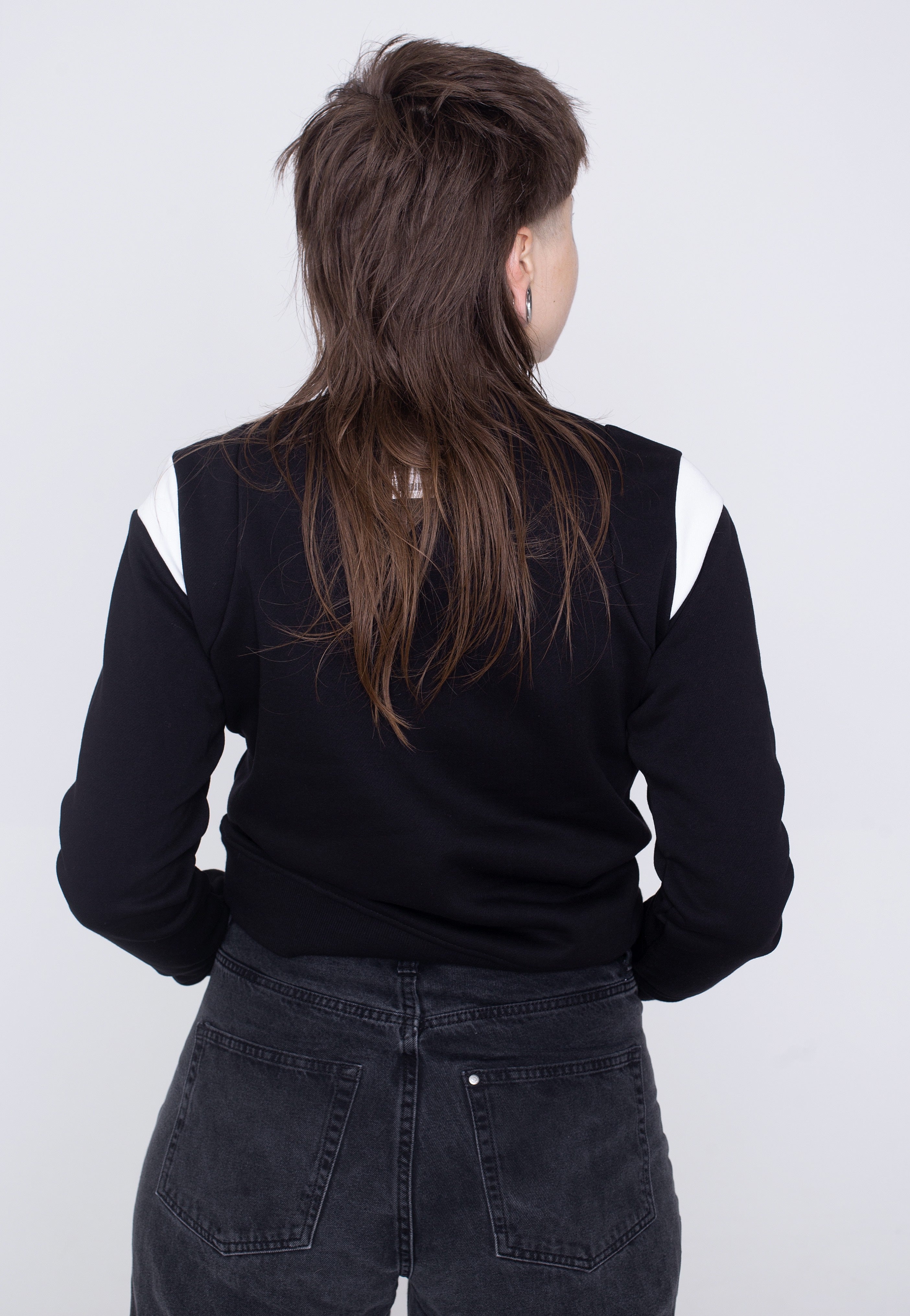 Urban Classics - Ladies Inset College Black/White - Sweater | Women-Image