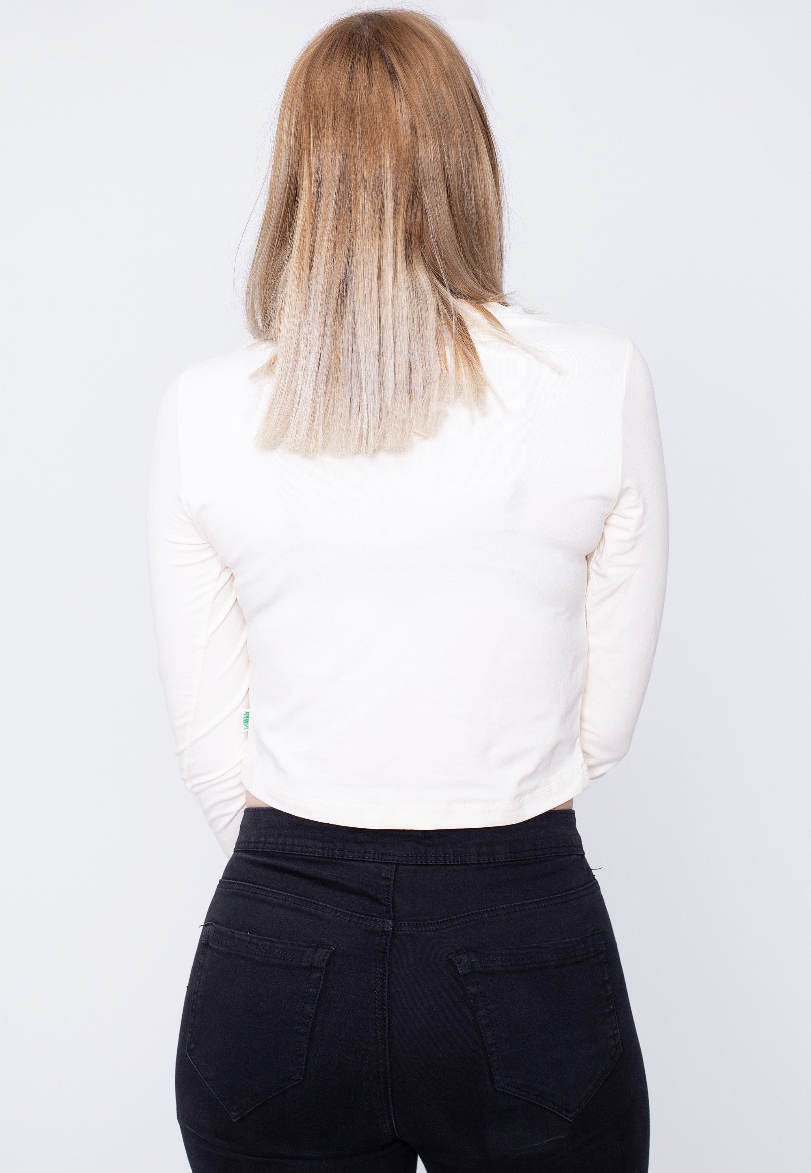 Urban Classics - Ladies Organic Cropped White Sand - Longsleeve | Women-Image