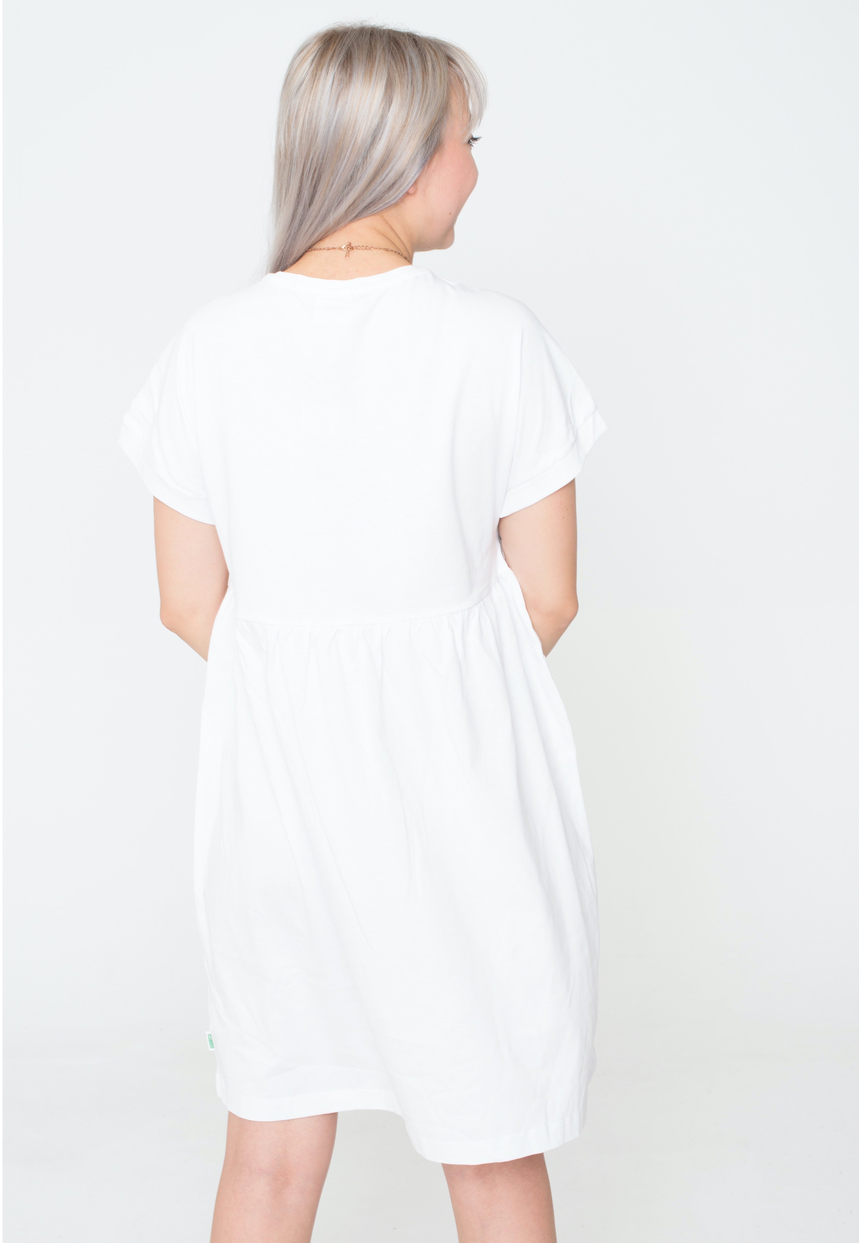 Urban Classics - Ladies Organic Empire Valance Tee White - Dress | Women-Image