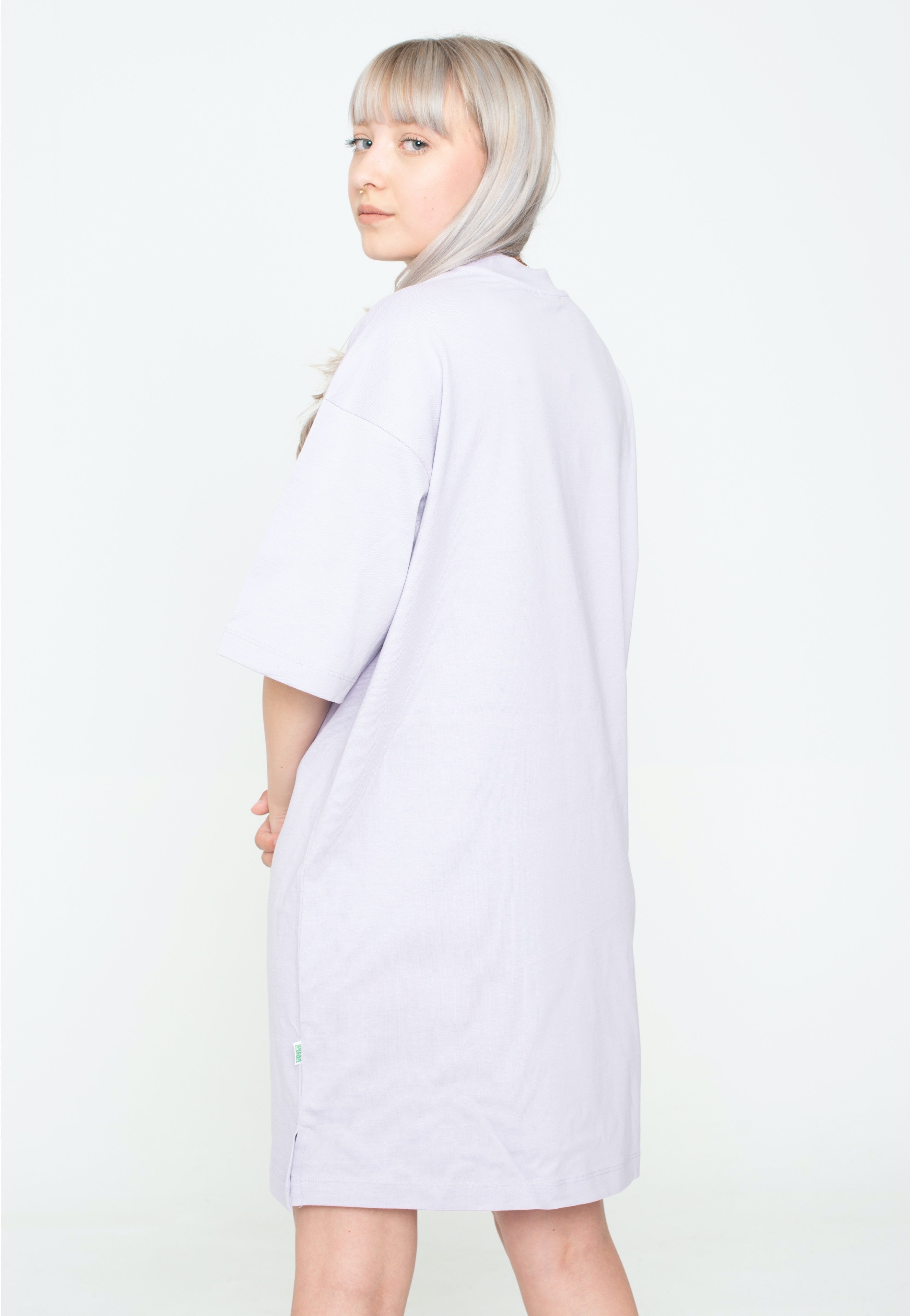 Urban Classics - Ladies Organic Heavy Oversized Tee Lilac - Dress | Women-Image