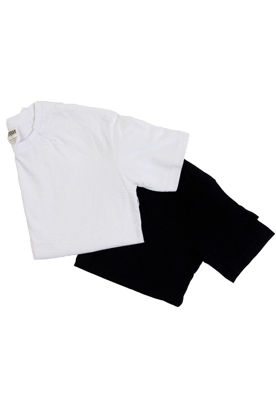 Urban Classics - Ladies Organic Oversized Pleat Pack Of 2 White Black - T-Shirt | Women-Image