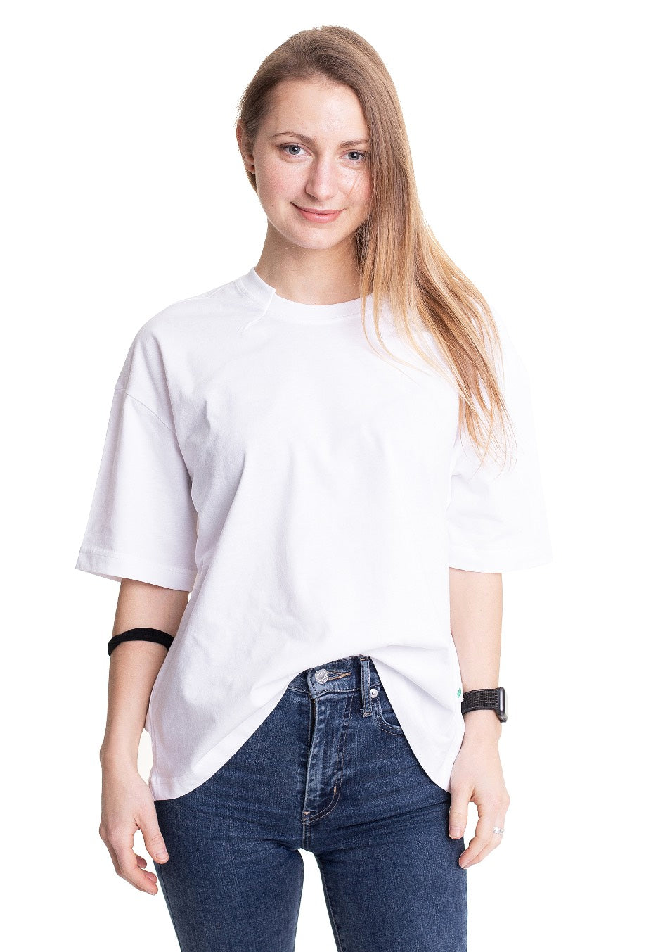 Urban Classics - Ladies Organic Oversized Pleat Pack Of 2 White Black - T-Shirt | Women-Image