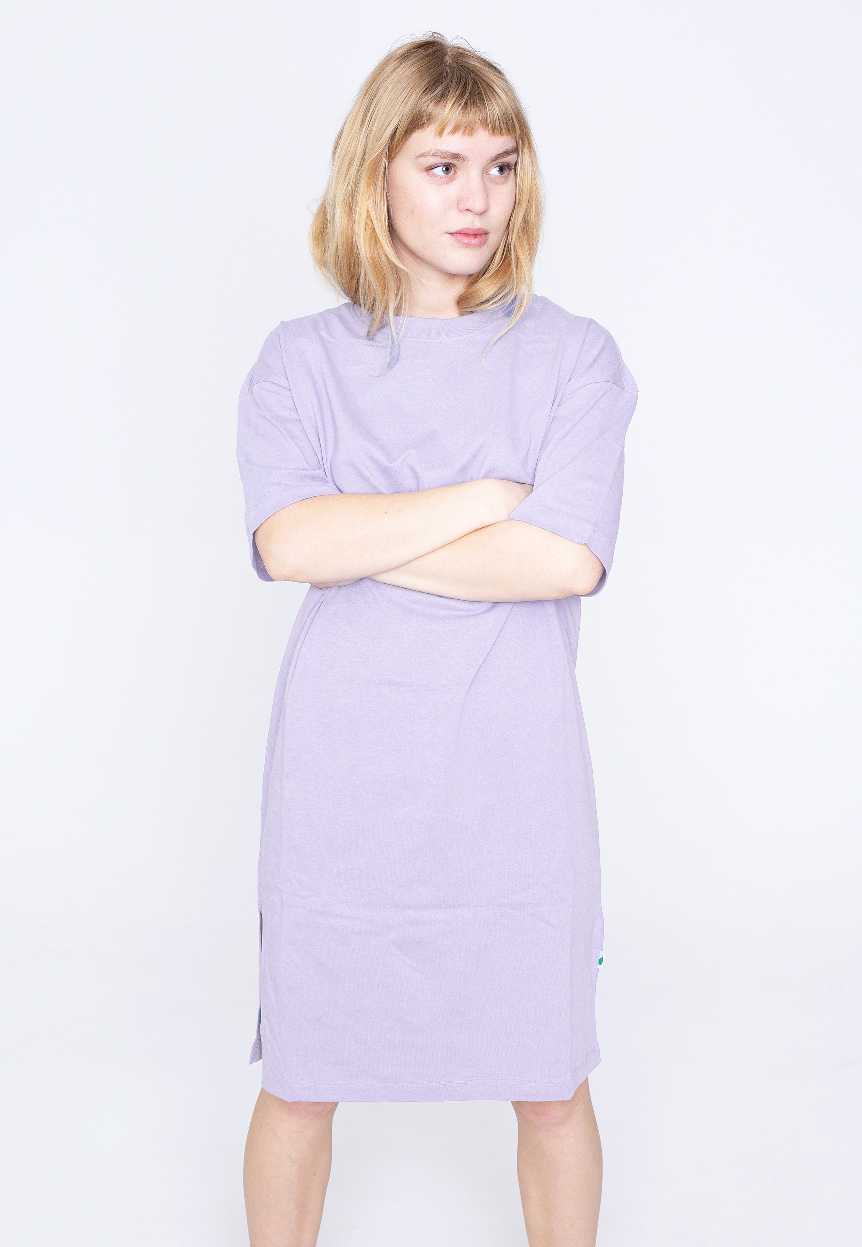 Urban Classics - Ladies Organic Oversized Slit Violablue - Dress | Women-Image