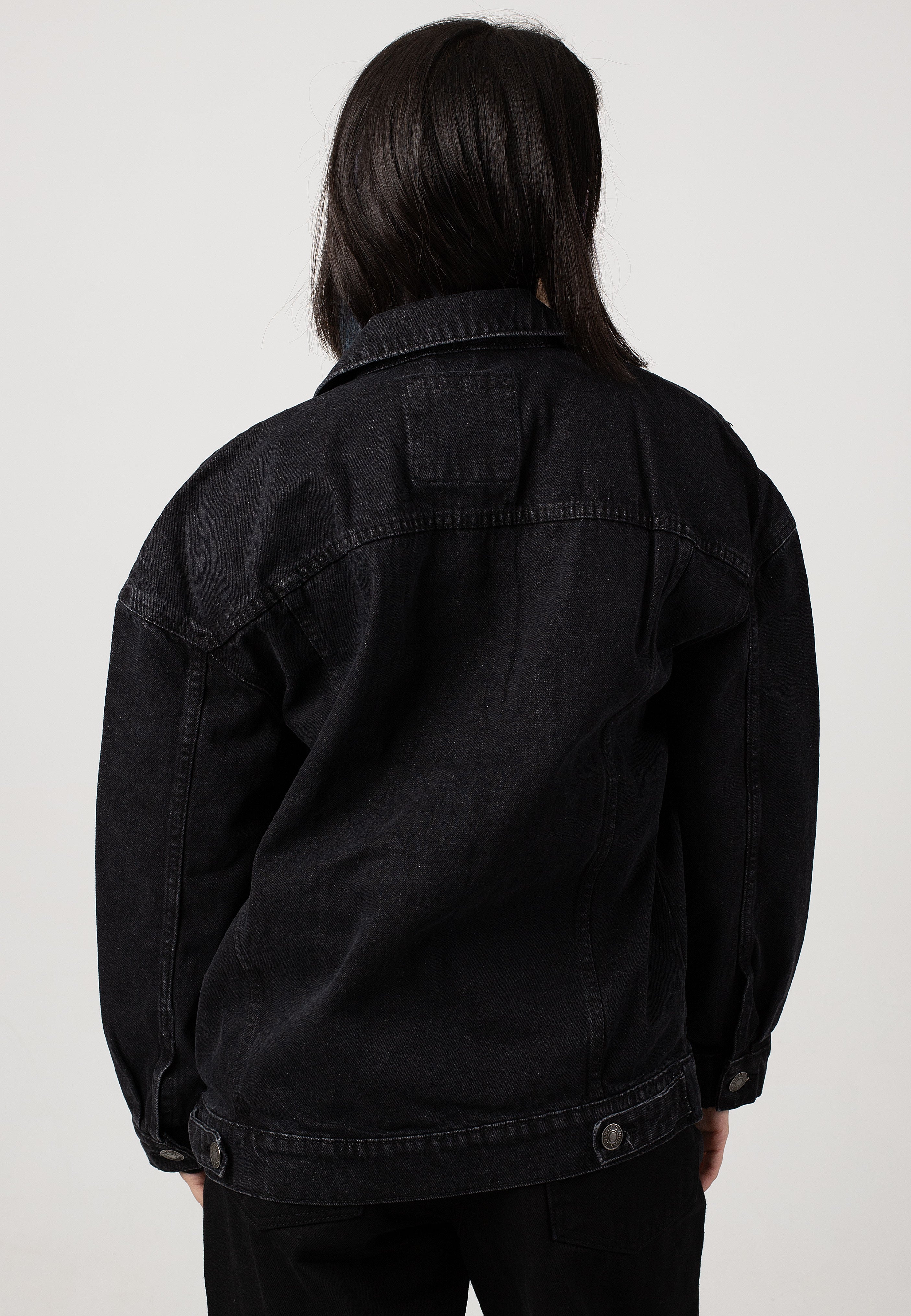 Urban Classics - Ladies Oversized 90‘s Denim Black Washed - Jeans Jacket | Women-Image