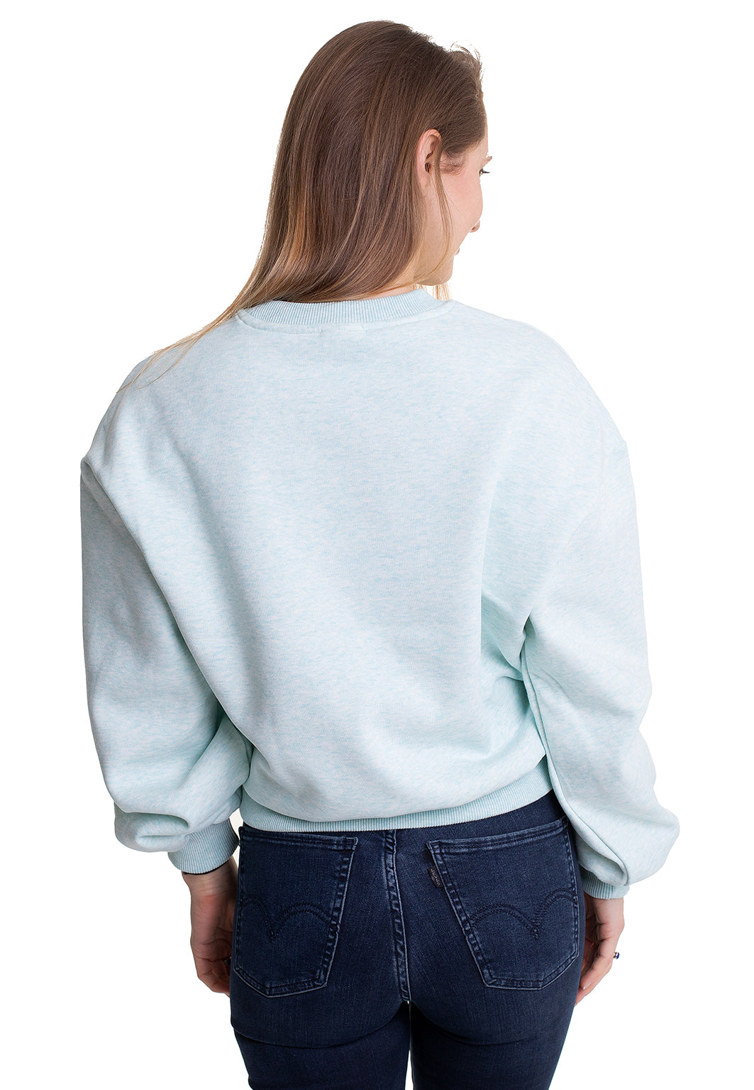 Urban Classics - Ladies Oversized Color Melange Aqua Melange - Sweater | Women-Image