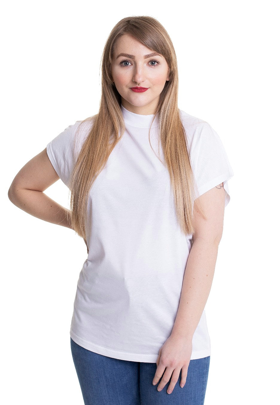 Urban Classics - Ladies Oversized Cut On Sleeve Viscose White - T-Shirt | Women-Image