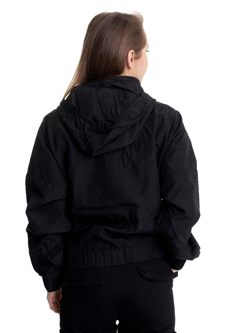 Urban Classics - Ladies Oversized Shiny Crinkle Nylon Black - Jacket | Women-Image