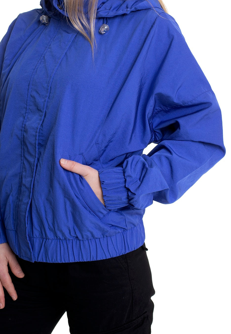 Urban Classics - Ladies Oversized Shiny Crinkle Nylon Sporty Blue - Jacket | Women-Image