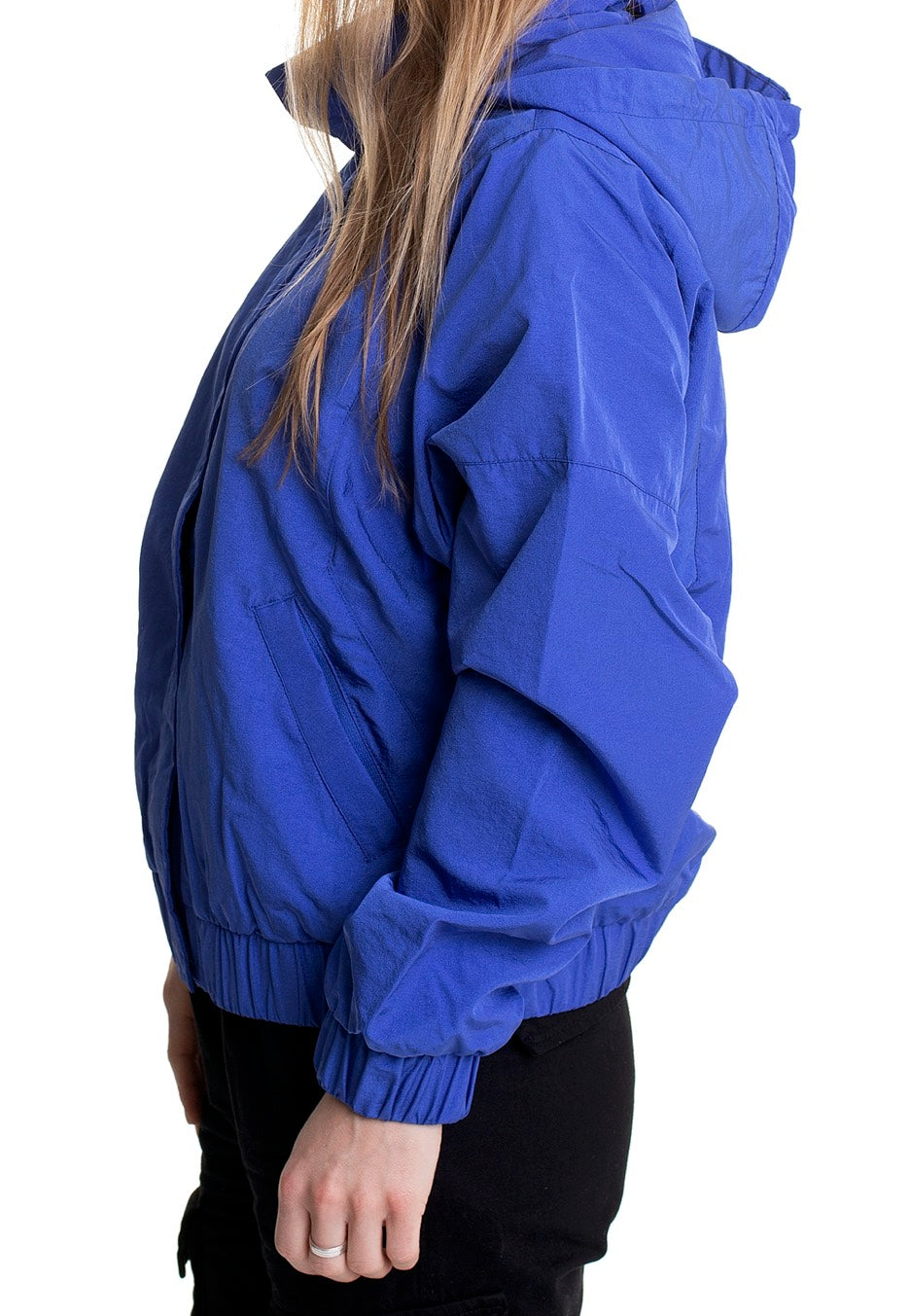 Urban Classics - Ladies Oversized Shiny Crinkle Nylon Sporty Blue - Jacket | Women-Image