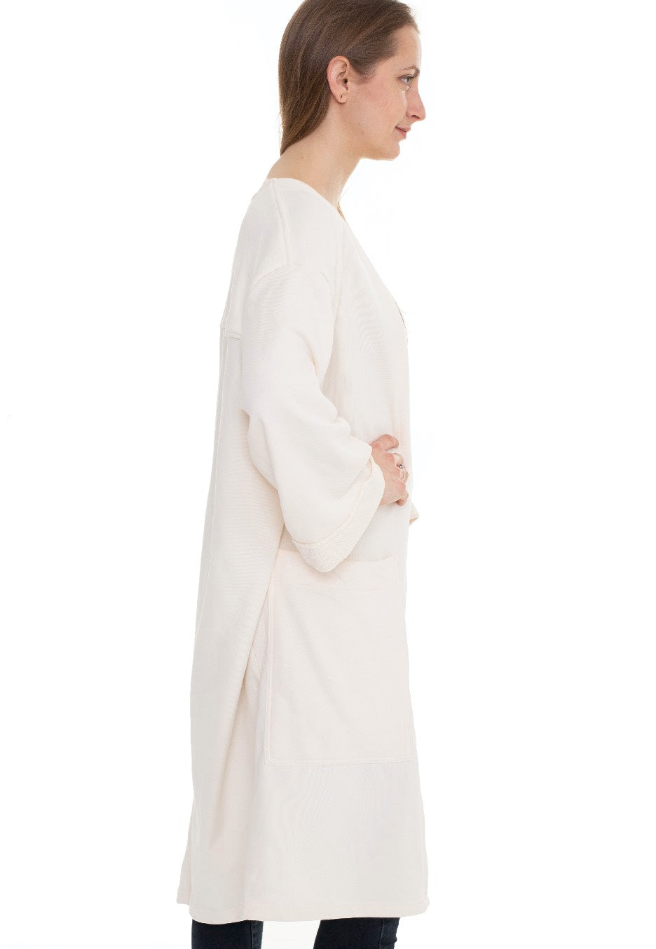 Urban Classics - Ladies Oversized Terry Whitesand - Cardigan | Women-Image