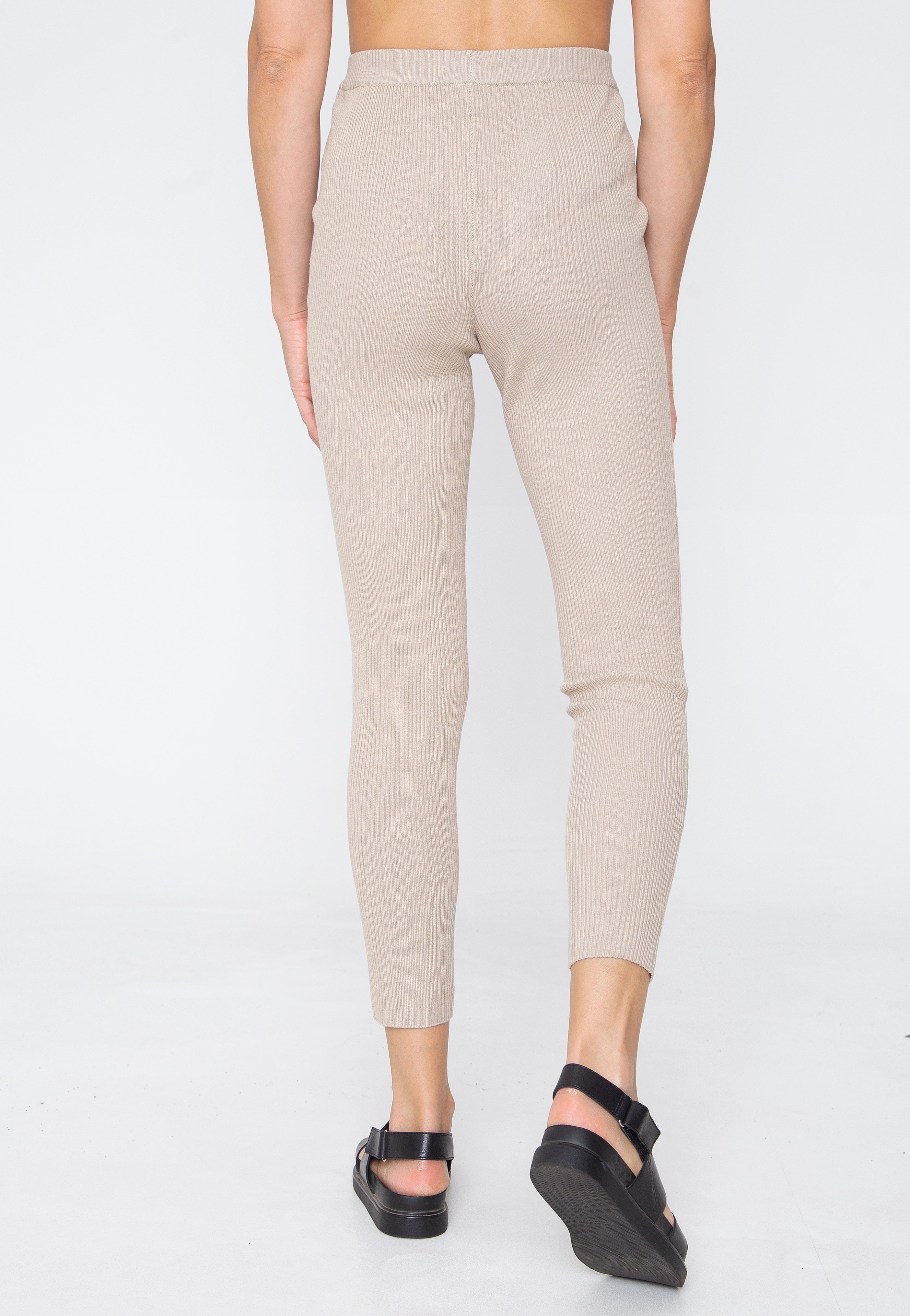 Urban Classics - Ladies Rib Knit Lighttaupe - Leggings | Women-Image