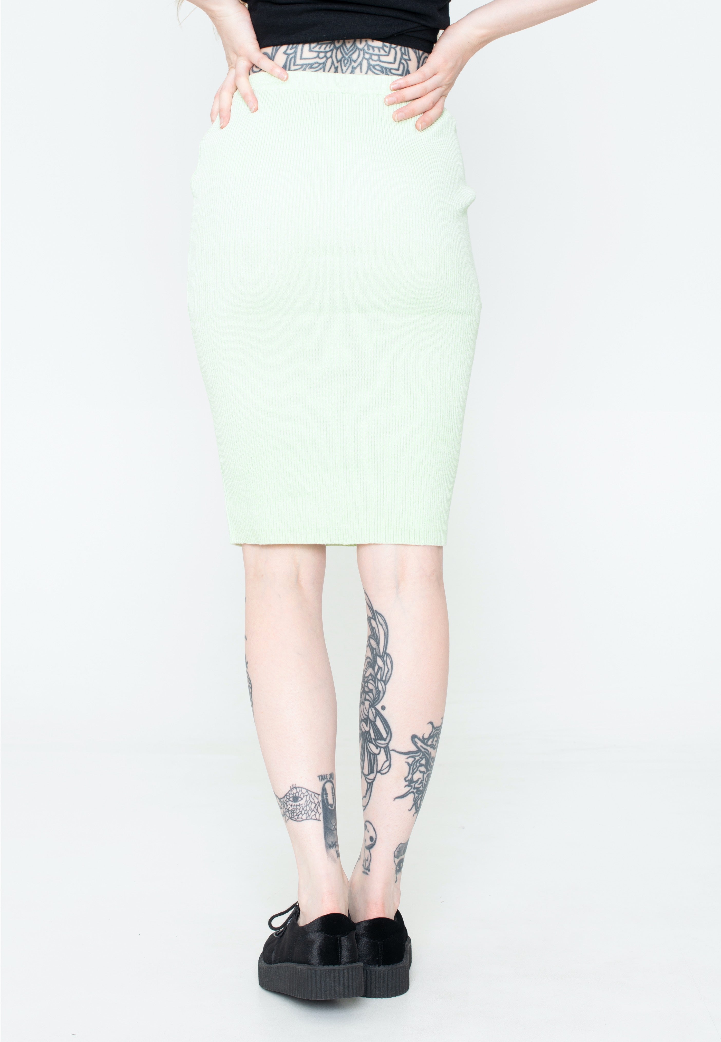 Urban Classics - Ladies Rib Knit Midi Lightmint - Skirt | Women-Image