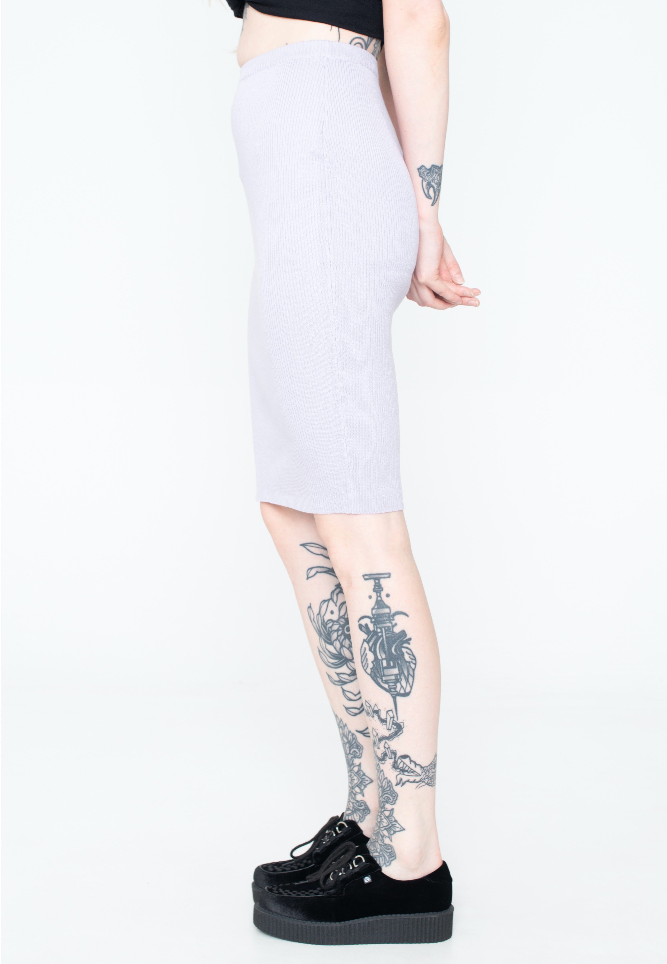 Urban Classics - Ladies Rib Knit Midi Lilac - Skirt | Women-Image