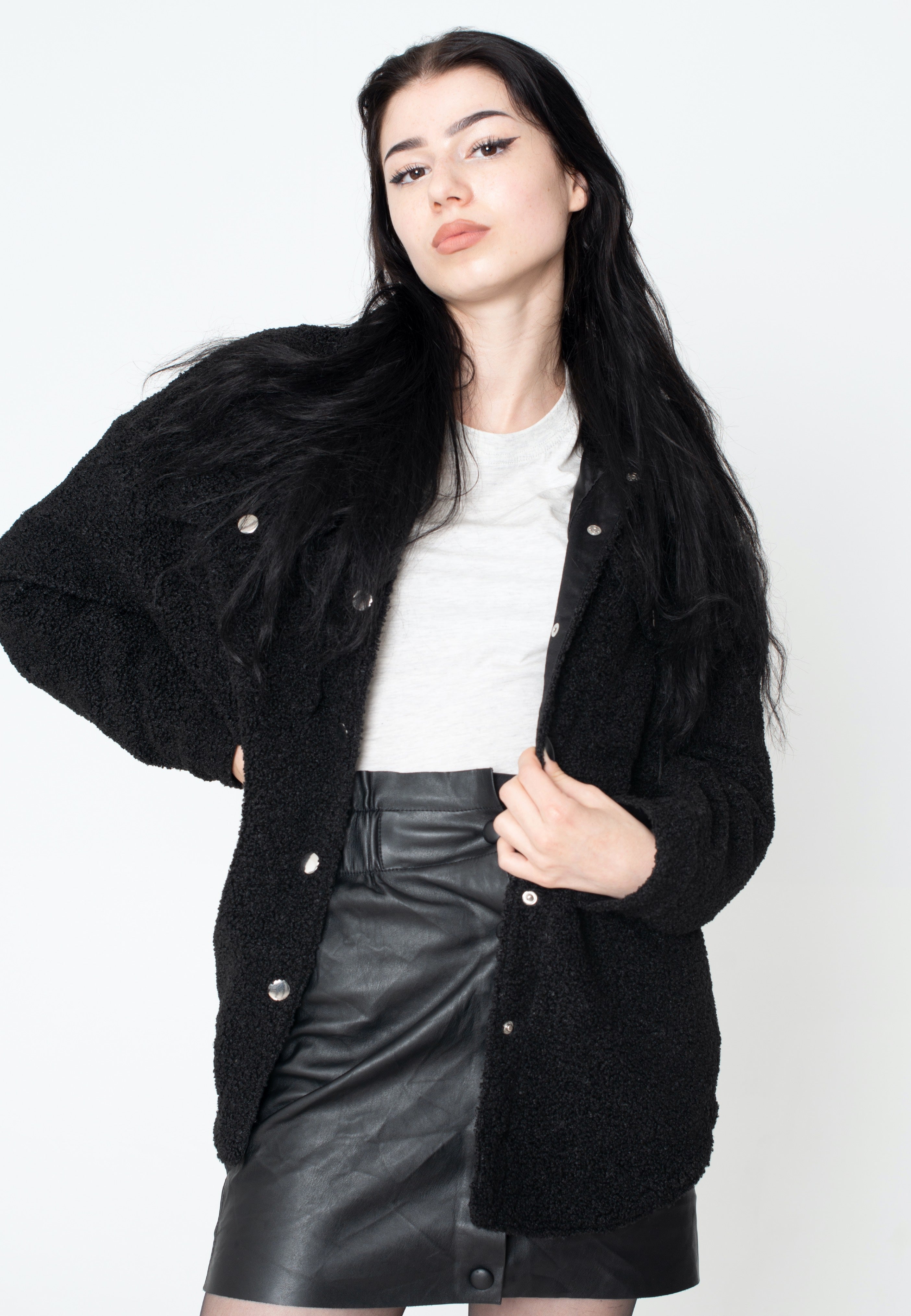 Urban Classics - Ladies Sherpa Black - Jacket | Women-Image