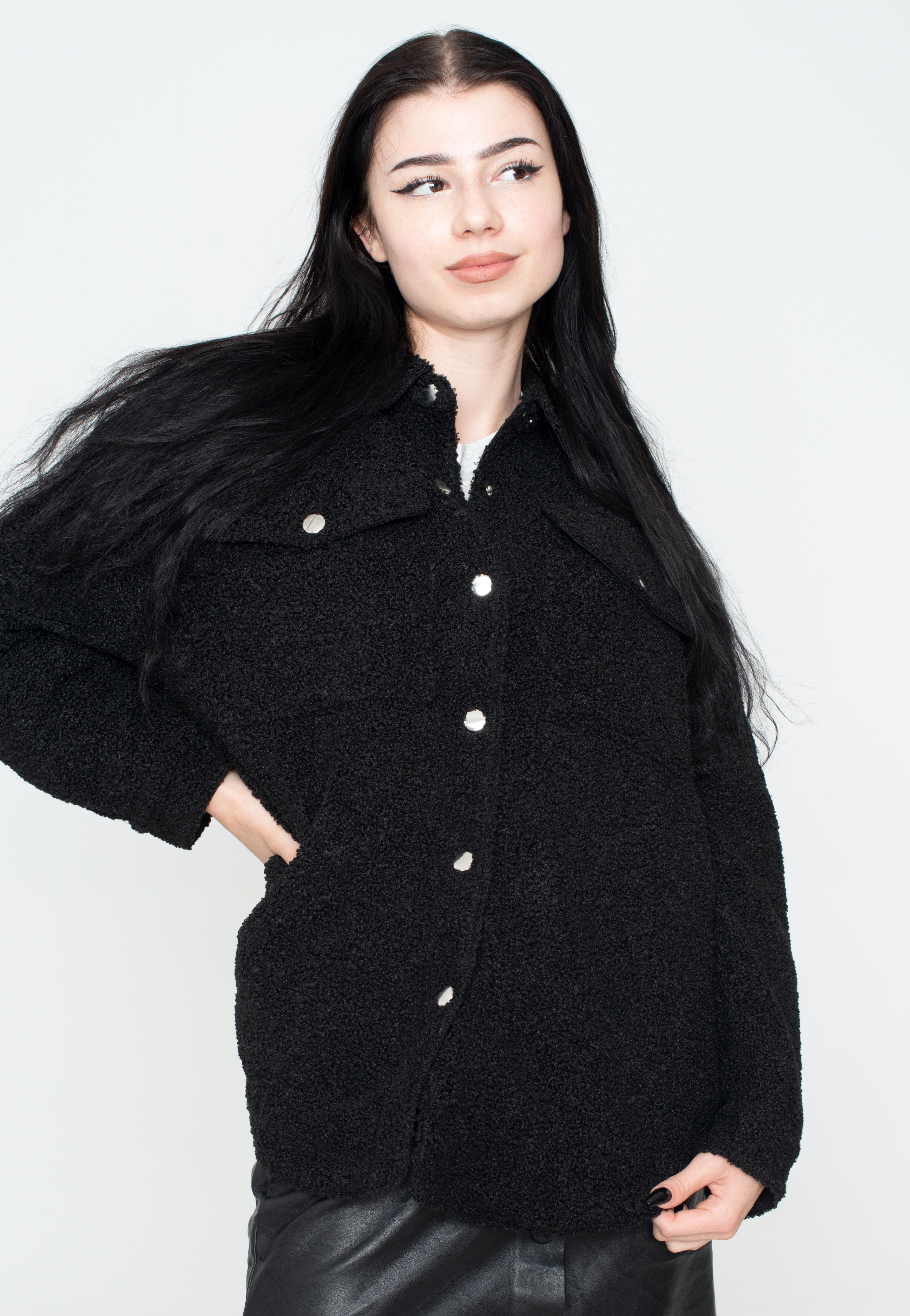 Urban Classics - Ladies Sherpa Black - Jacket | Women-Image