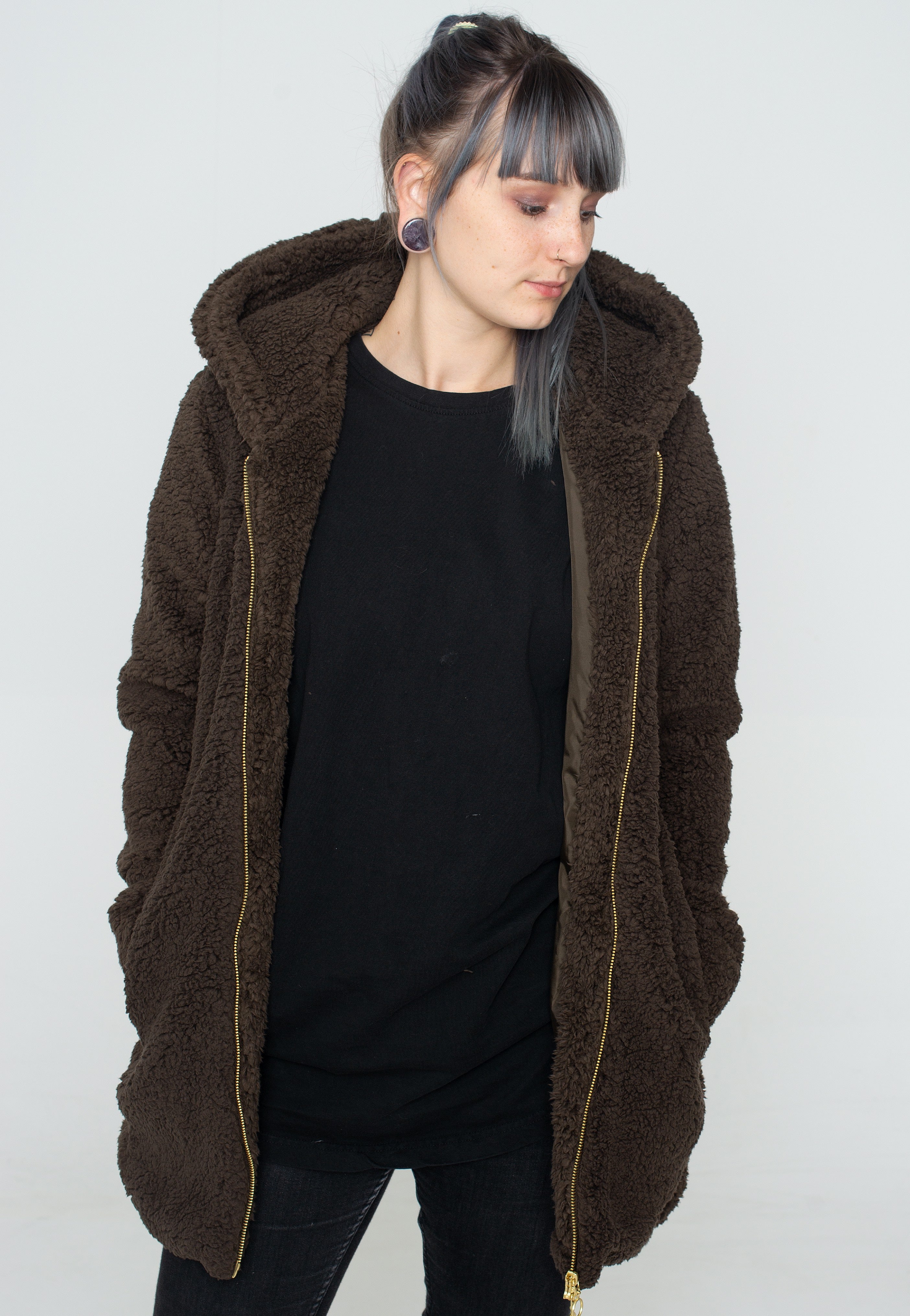 Urban Classics - Ladies Sherpa Brown - Jacket | Women-Image