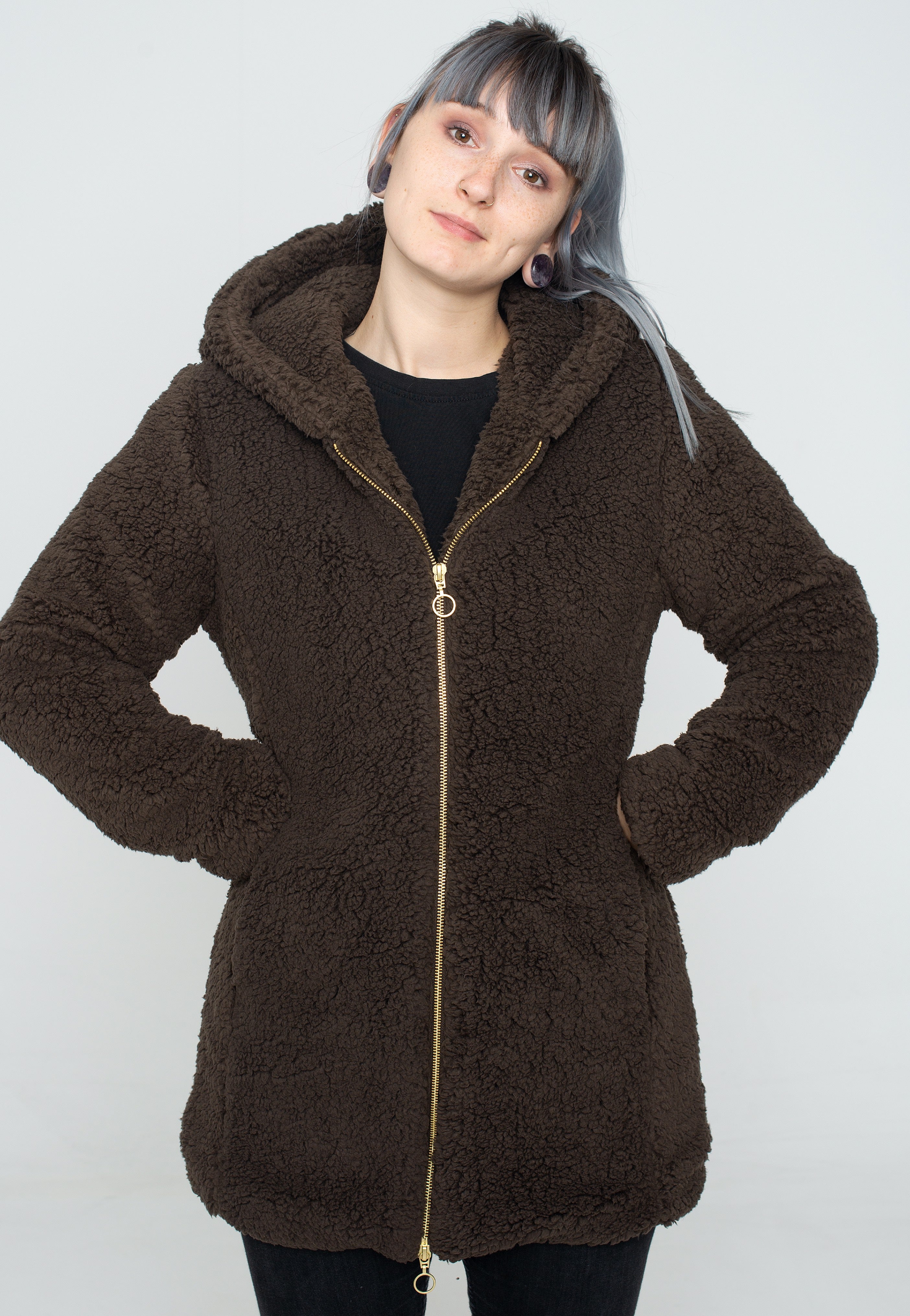 Urban Classics - Ladies Sherpa Brown - Jacket | Women-Image