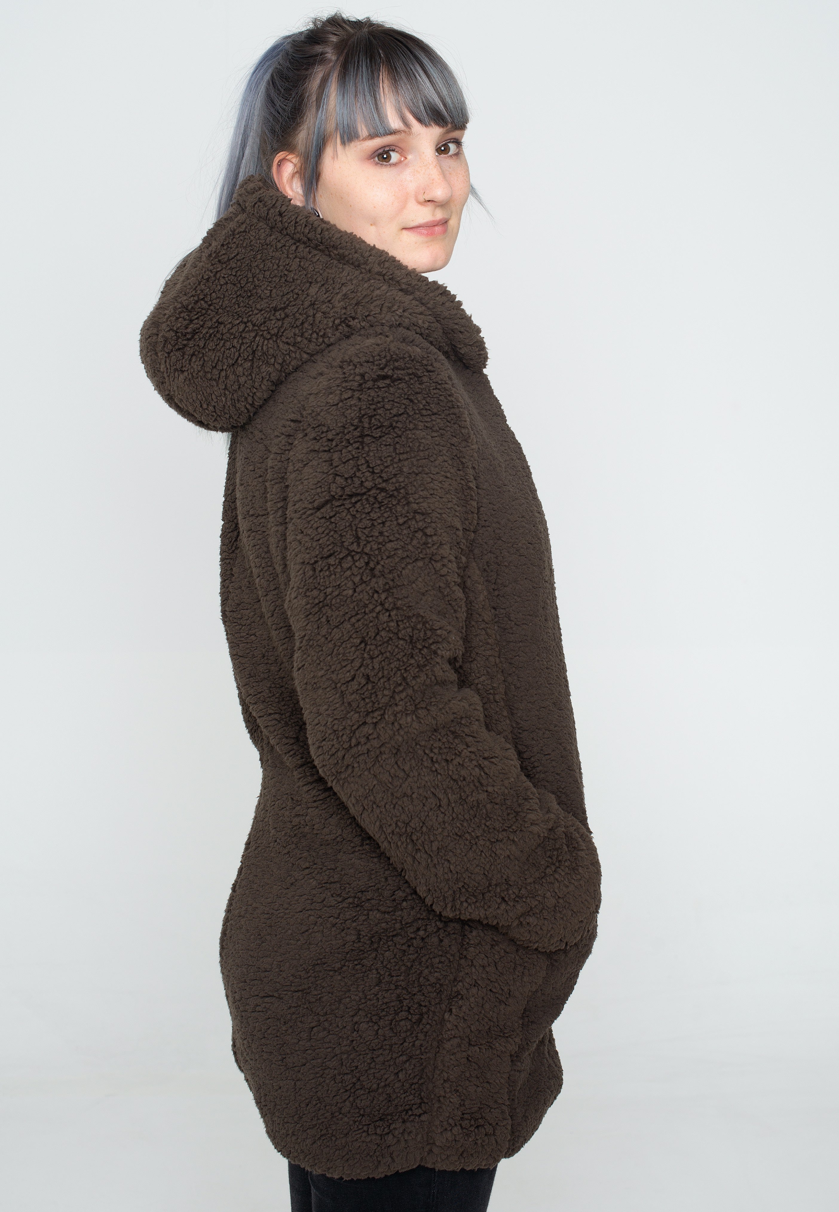 Urban Classics - Ladies Sherpa Brown - Jacket | Women-Image