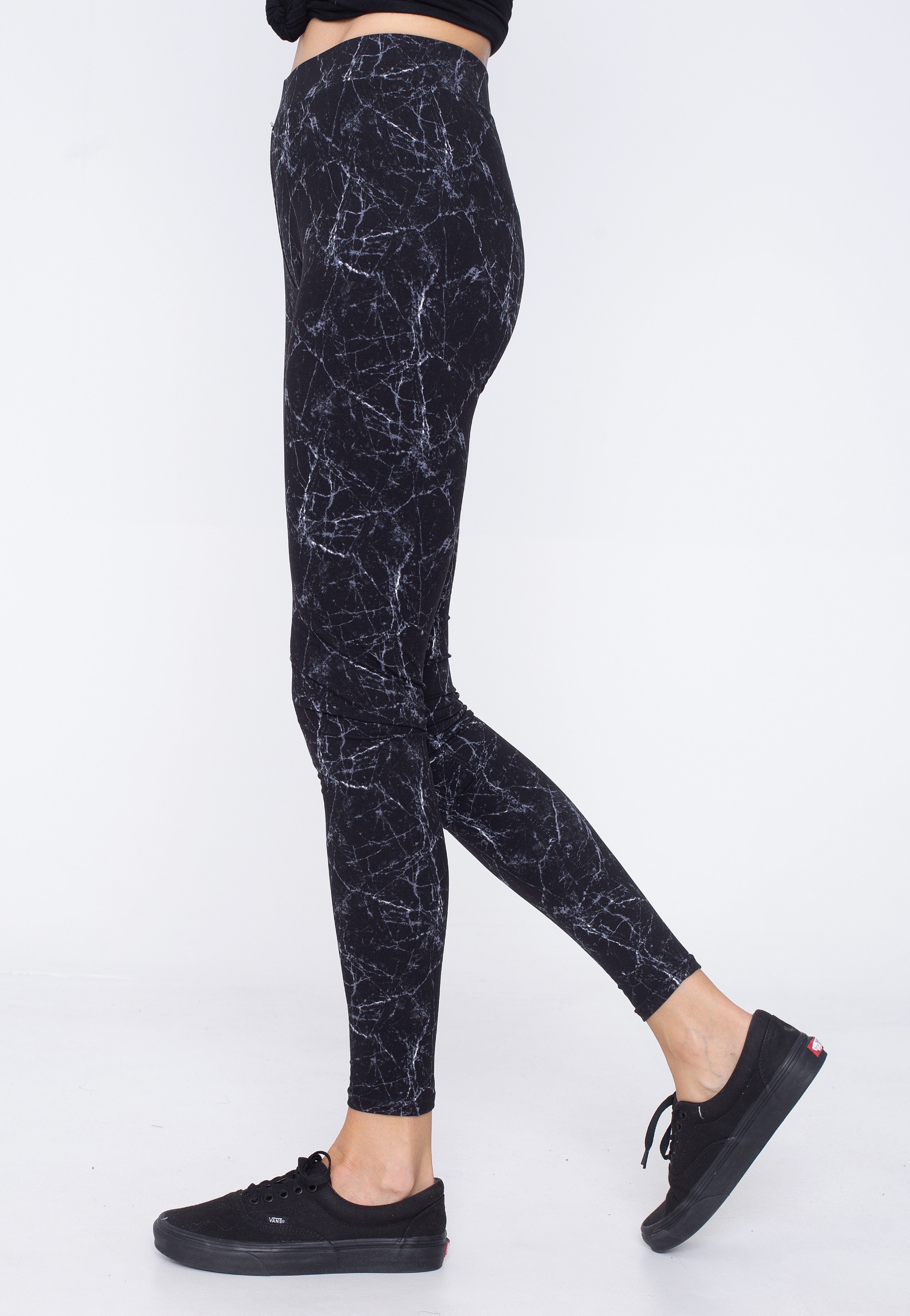 Urban Classics - Ladies Soft Aop Blackmarble - Leggings | Women-Image