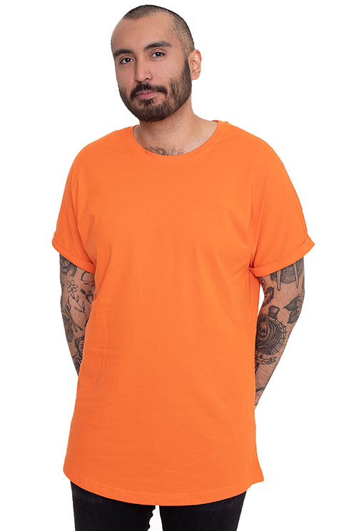 Urban Classics - Long Shaped Turnup Mandarin - T-Shirt | Men-Image