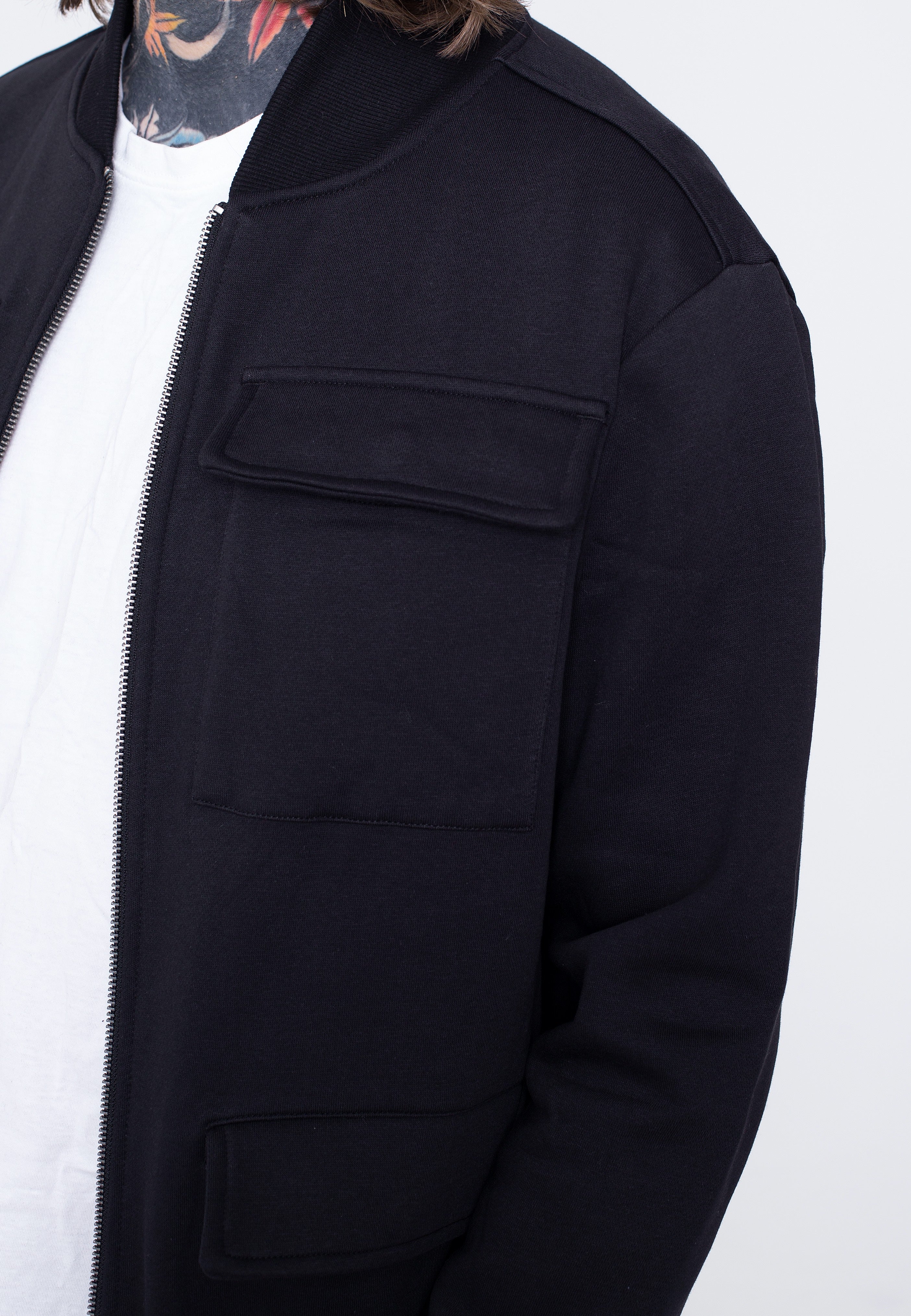 Urban Classics - M65 Sweat Bomber Black - Jacket | Men-Image