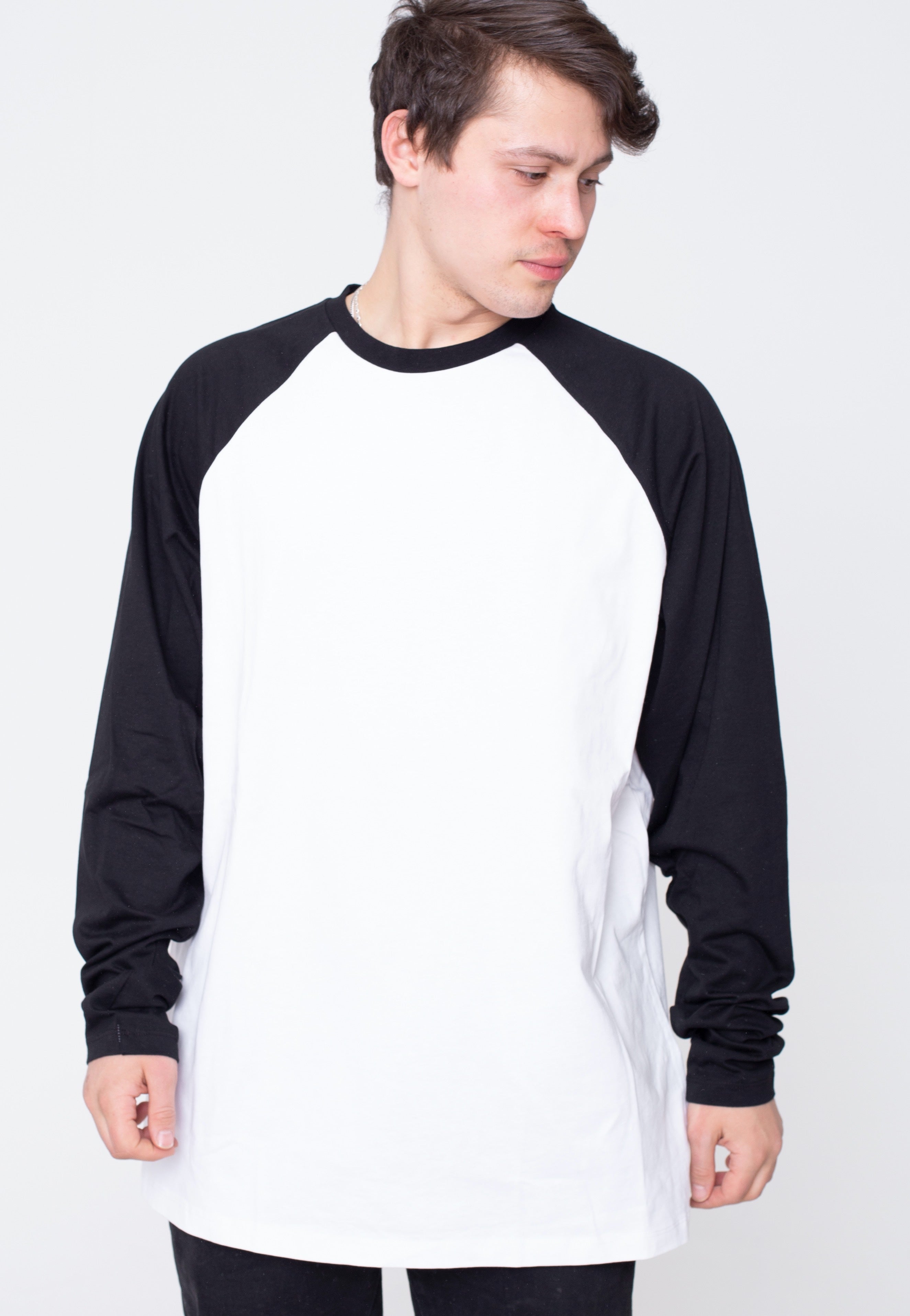 Urban Classics - Organic Oversized Raglan White/Black - Longsleeve | Men-Image