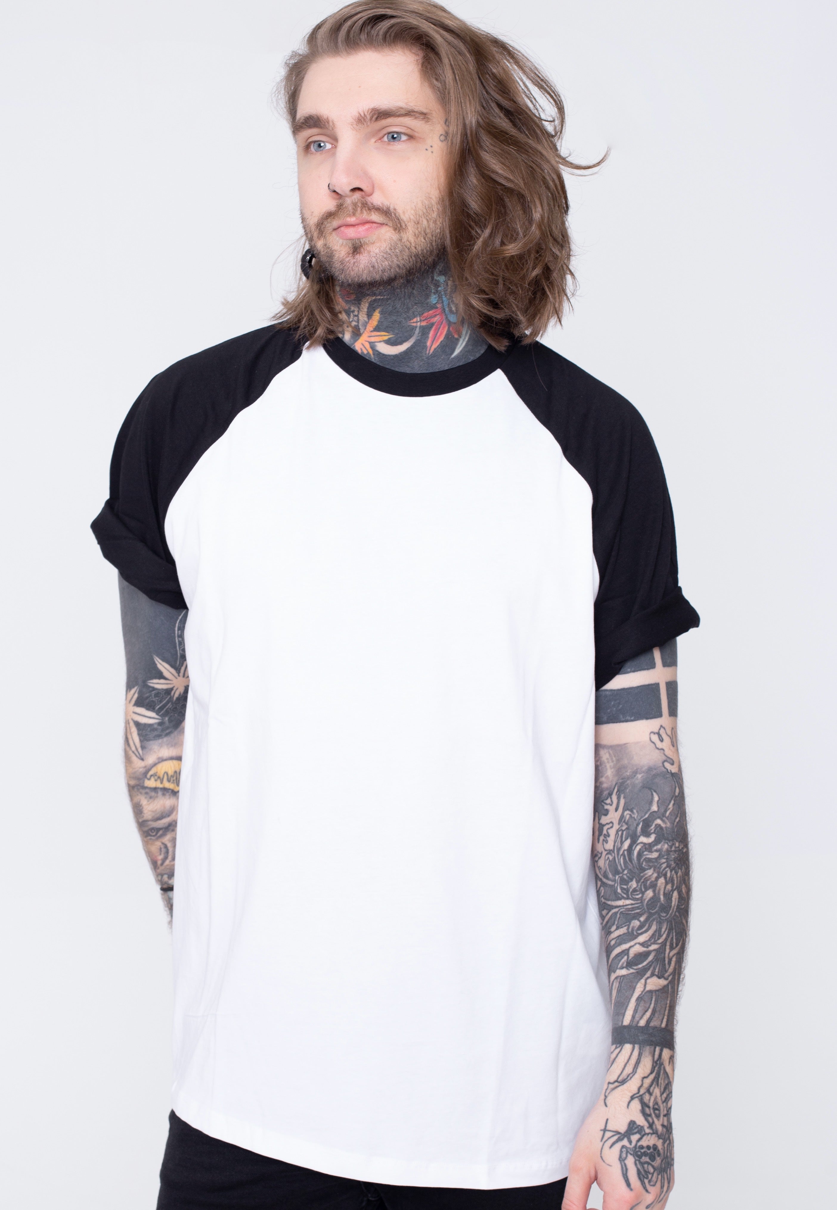 Urban Classics - Organic Oversized Raglan White/Black - T-Shirt | Men-Image