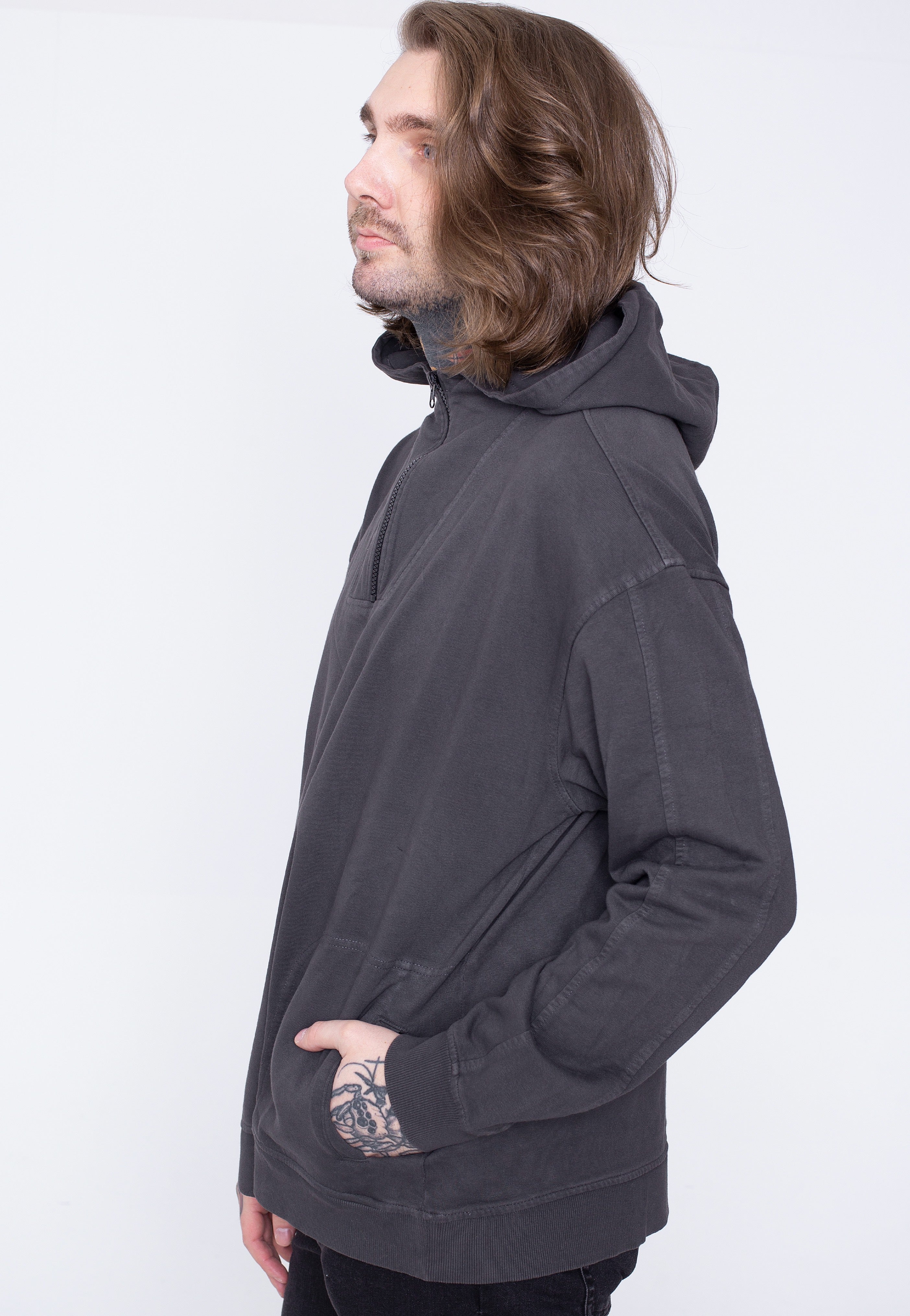 Urban Classics - Overdyed Camp Blackbird - Hoodie | Men-Image