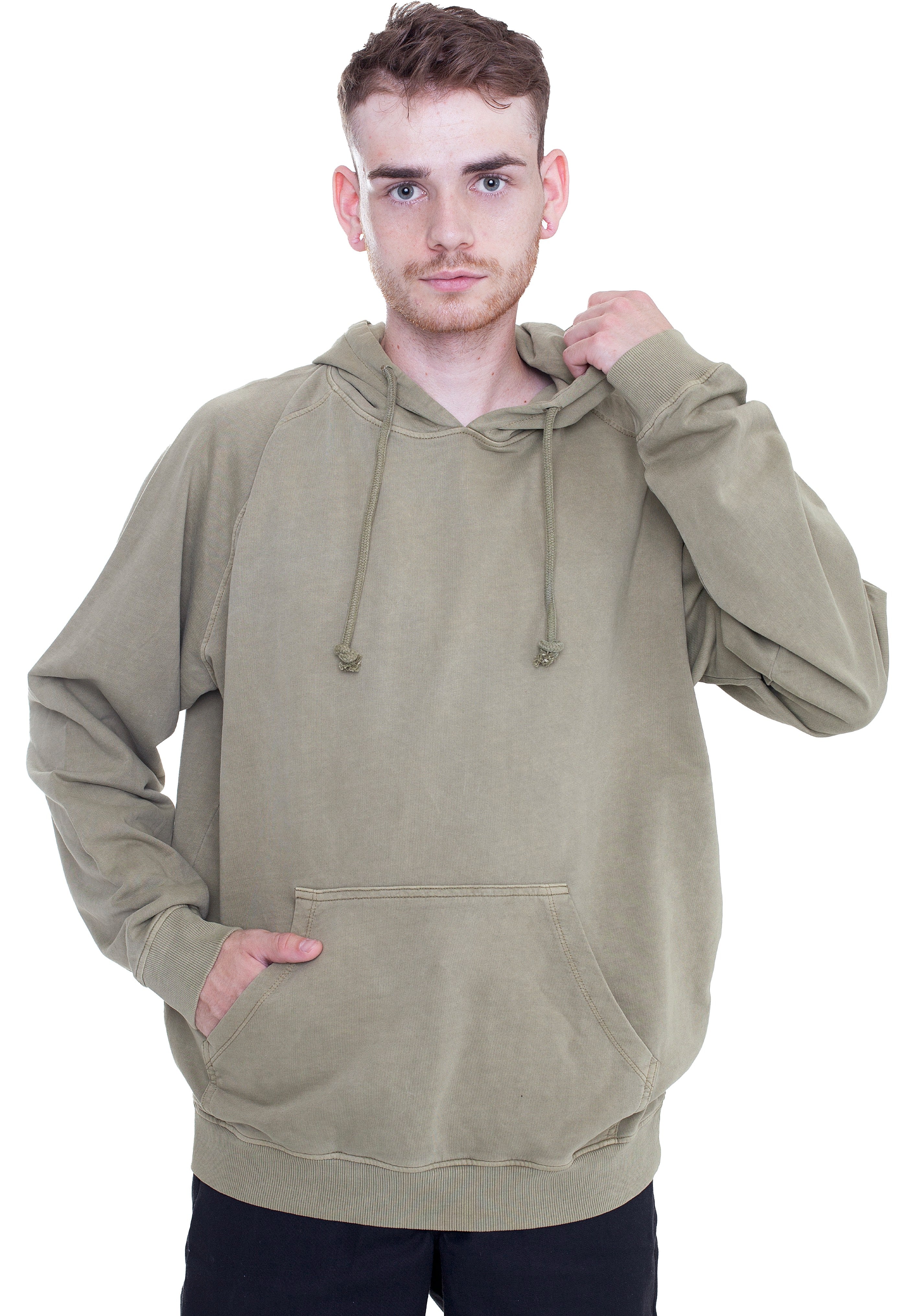 Urban Classics - Overdyed Khaki - Hoodie | Men-Image