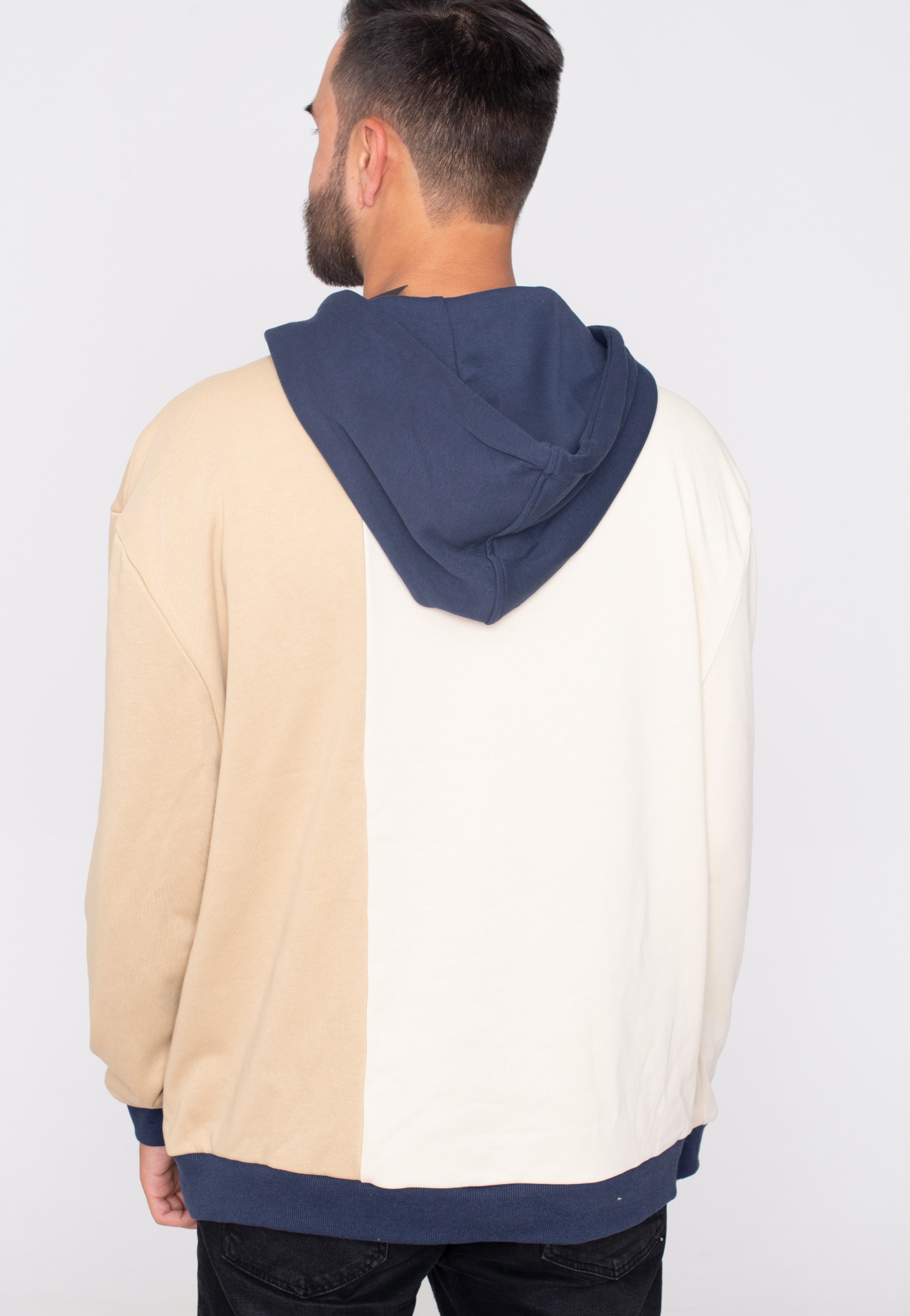 Urban Classics - Oversized Color Block Softseagrass/Unionbeige - Hoodie | Men-Image