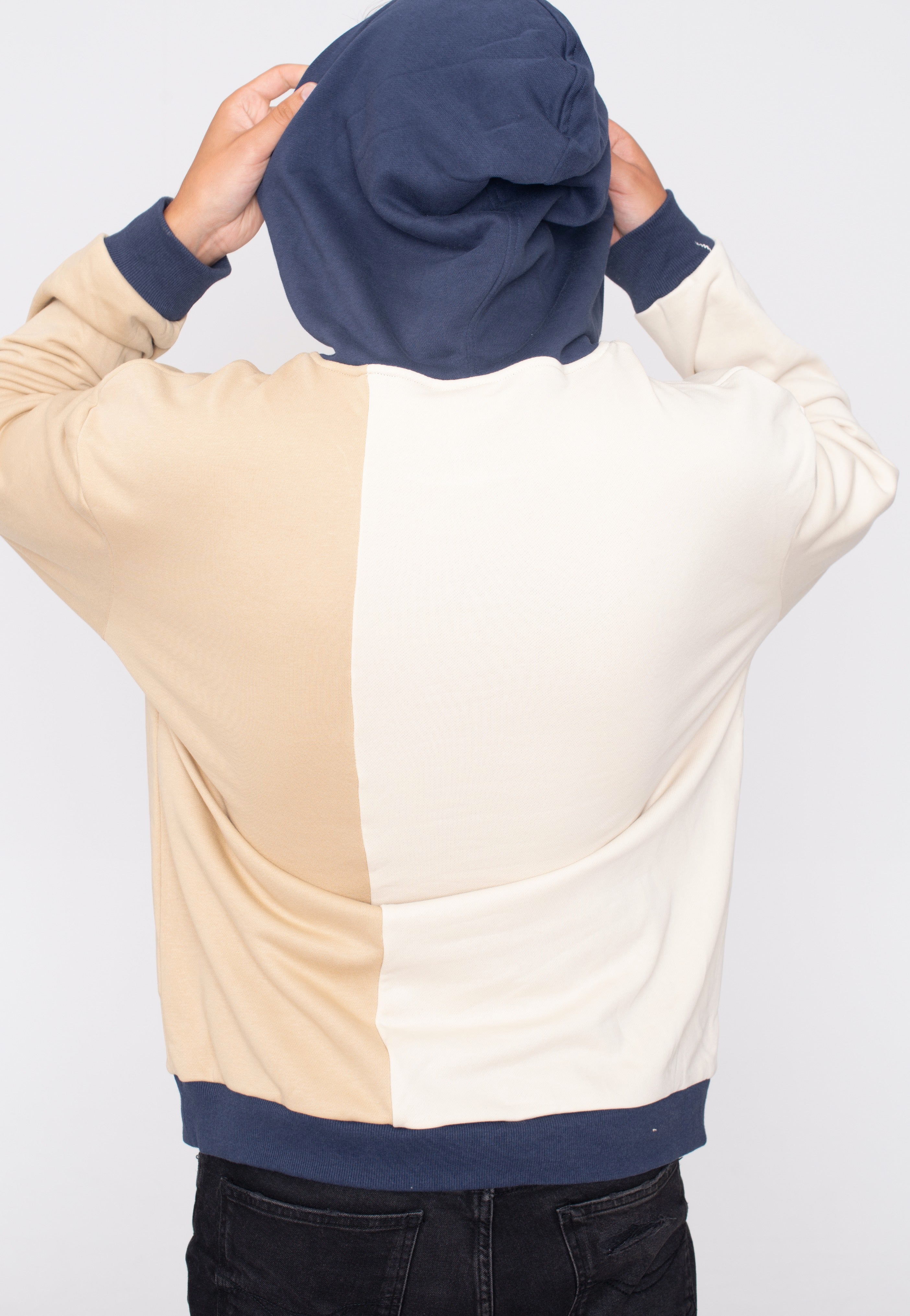 Urban Classics - Oversized Color Block Softseagrass/Unionbeige - Hoodie | Men-Image