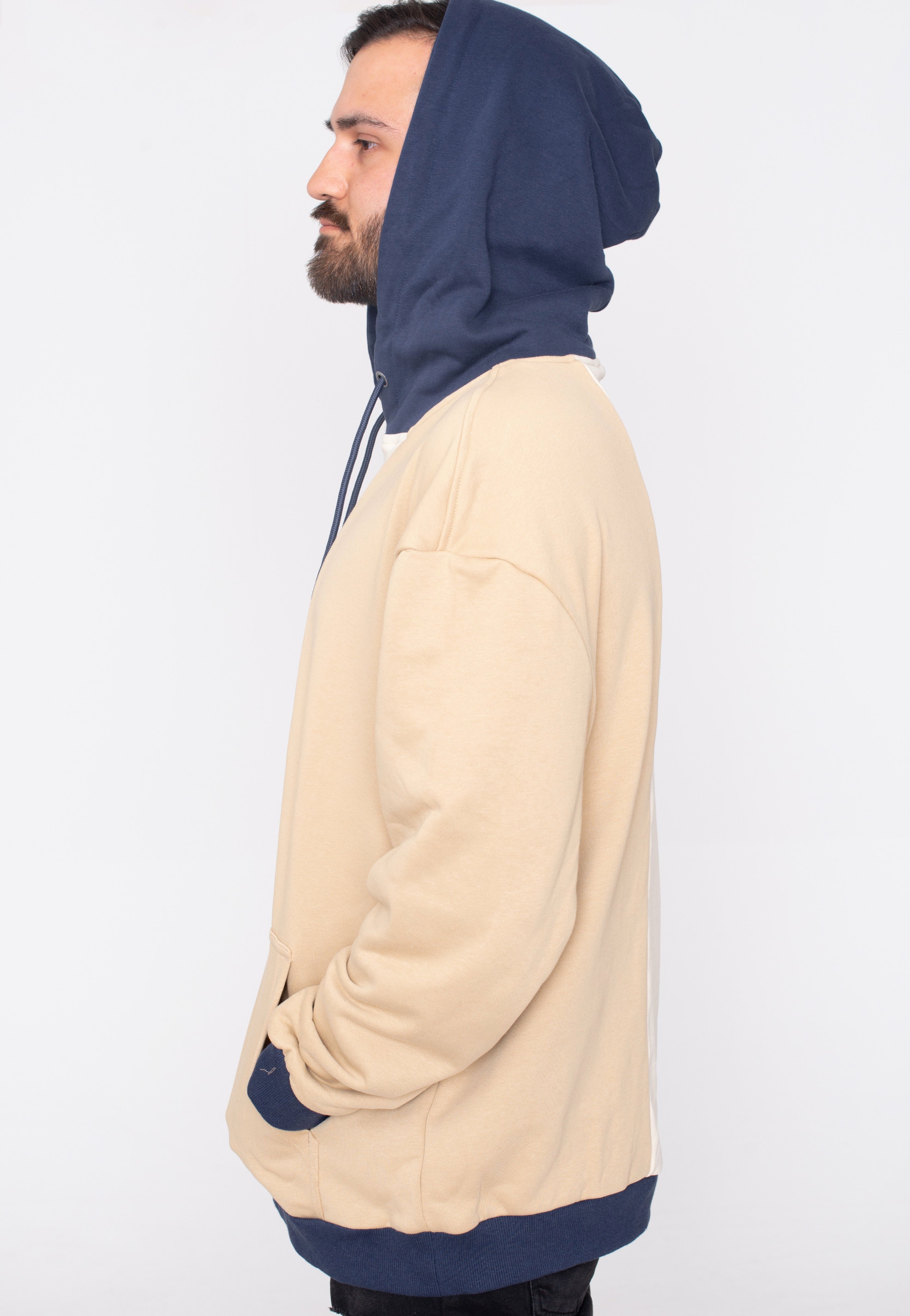 Urban Classics - Oversized Color Block Softseagrass/Unionbeige - Hoodie | Men-Image