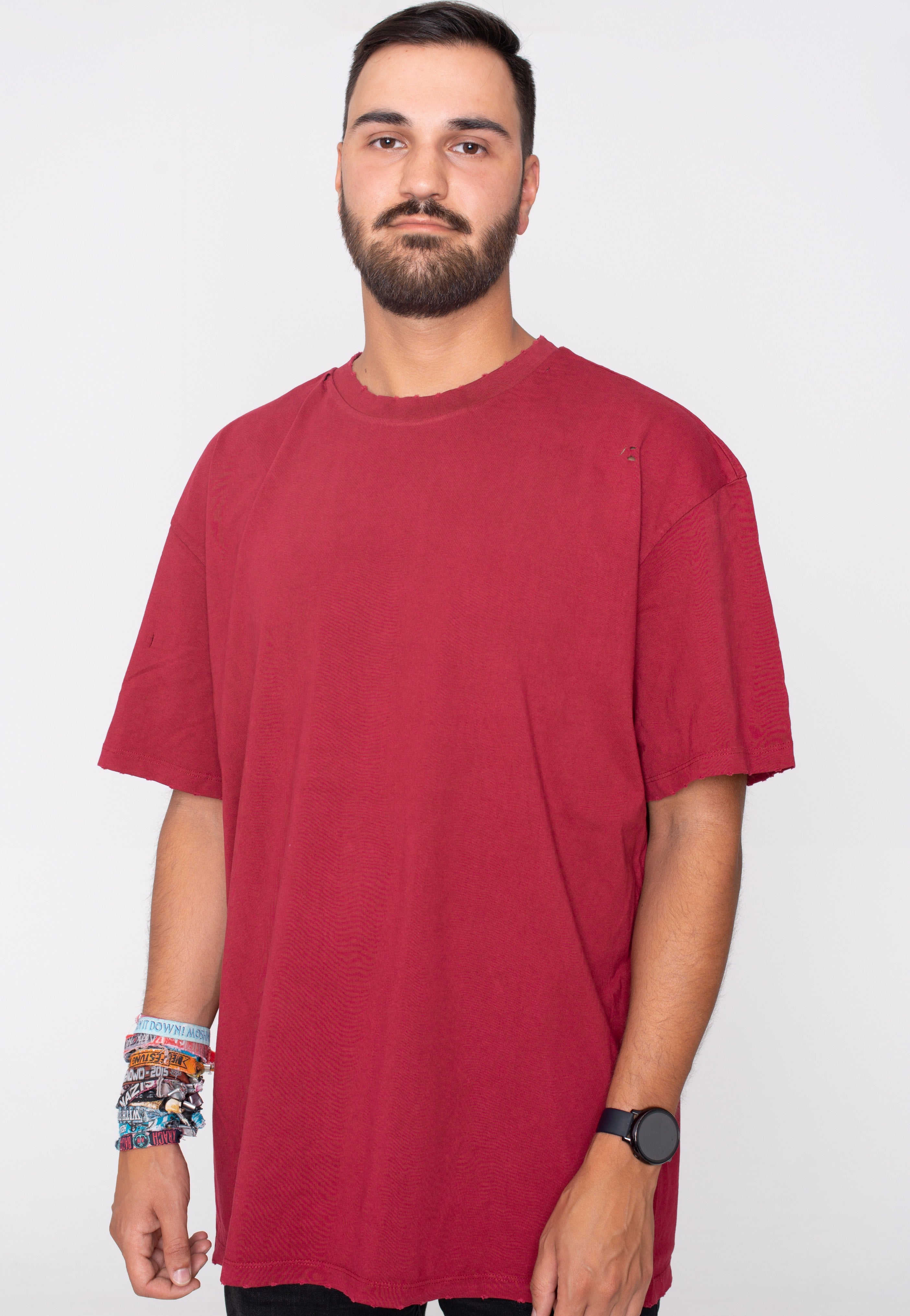 Urban Classics - Oversized Distressed Brickred - T-Shirt | Men-Image