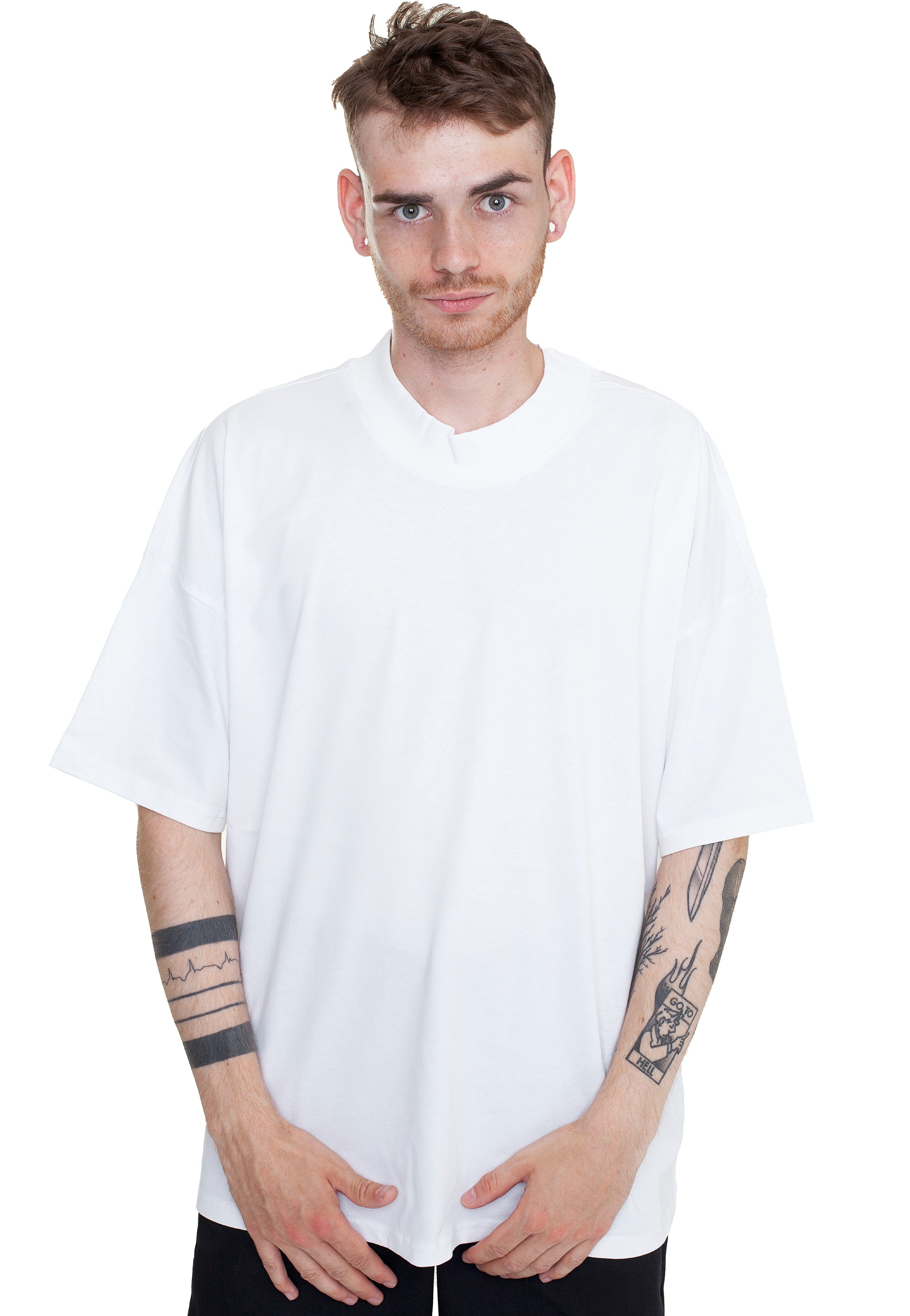 Urban Classics - Oversized Mock Neck White - T-Shirt | Men-Image