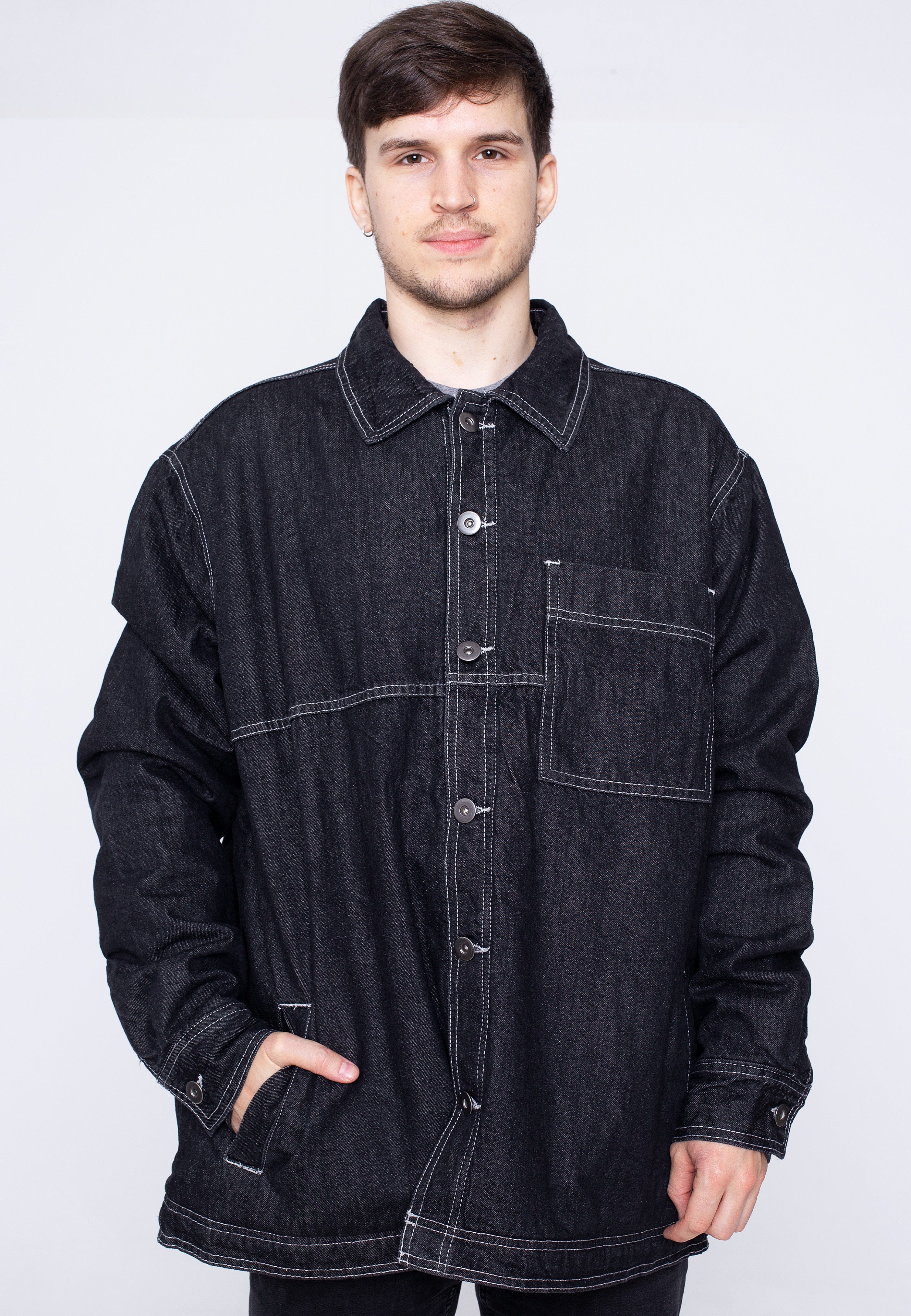 Urban Classics - Oversized Trucker Black Raw - Jacket | Men-Image