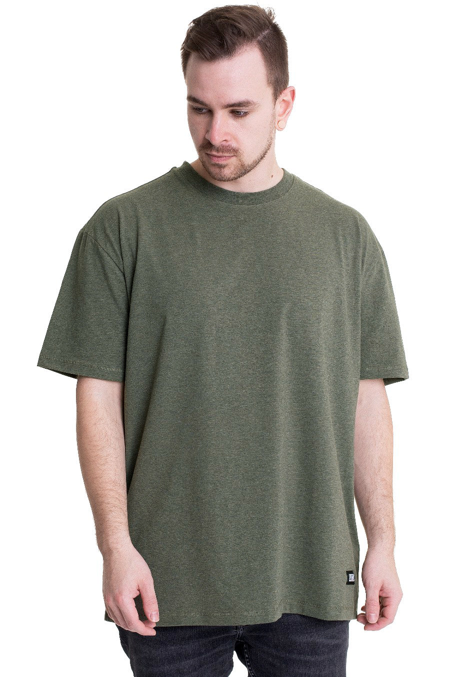 Urban Classics - Oversize Melange Darkgreen Melange - T-Shirt | Men-Image