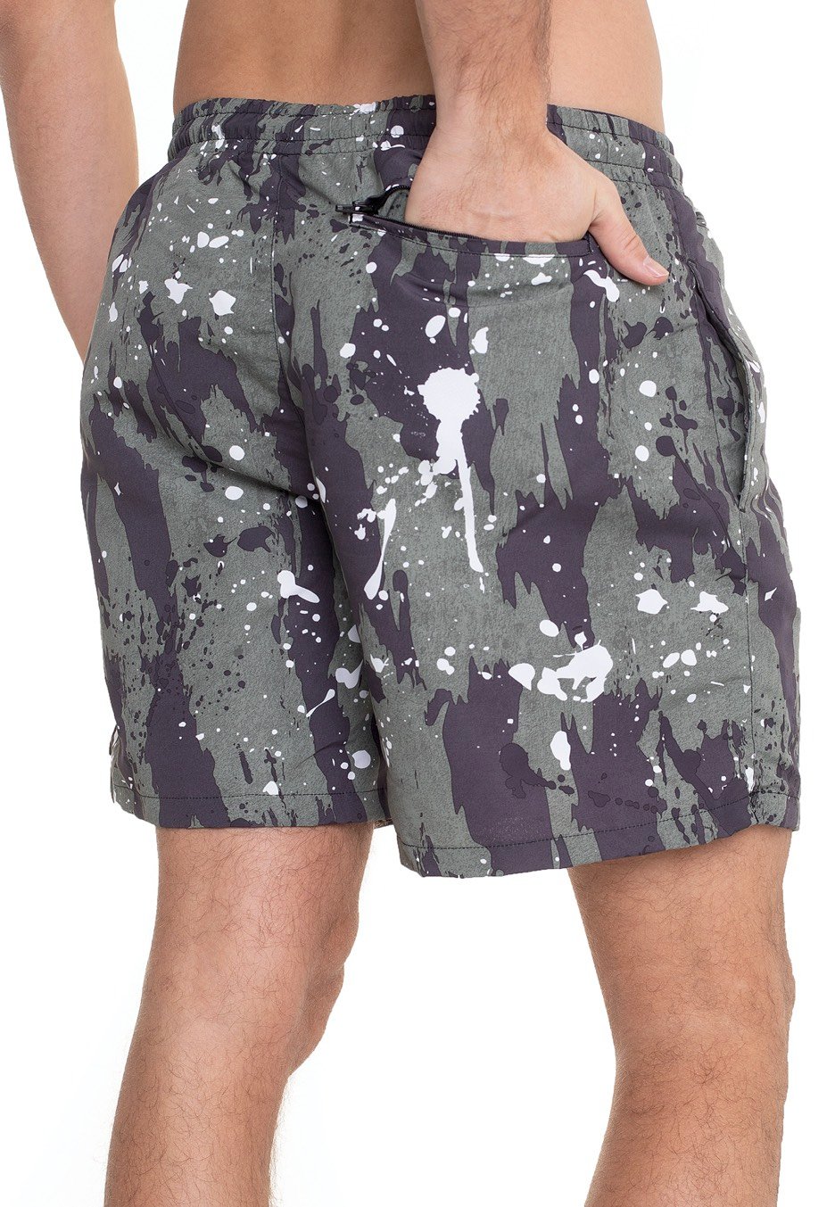 Urban Classics - Pattern Swim White Dot Camo Aop - Board Shorts | Men-Image