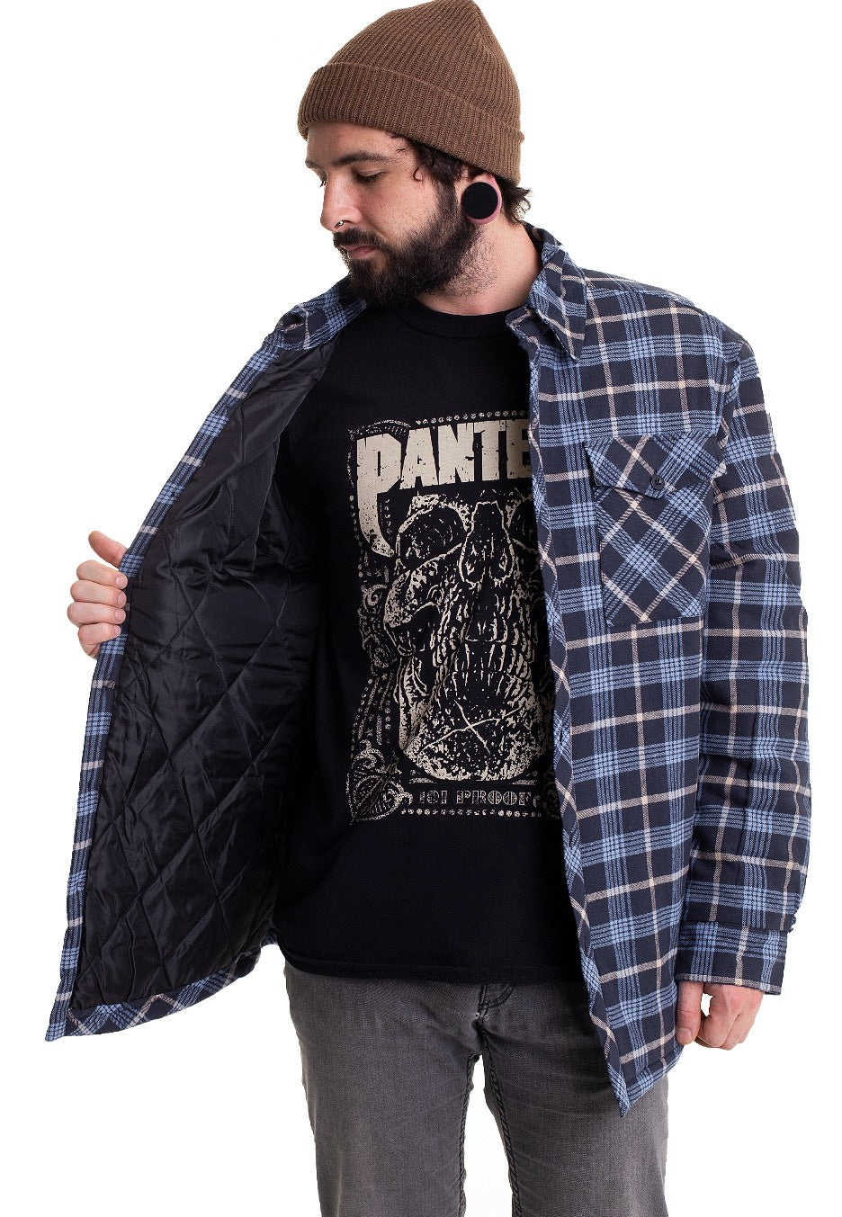 Urban Classics - Plaid Quilted Lightblue/Darkblue - Jacket | Men-Image