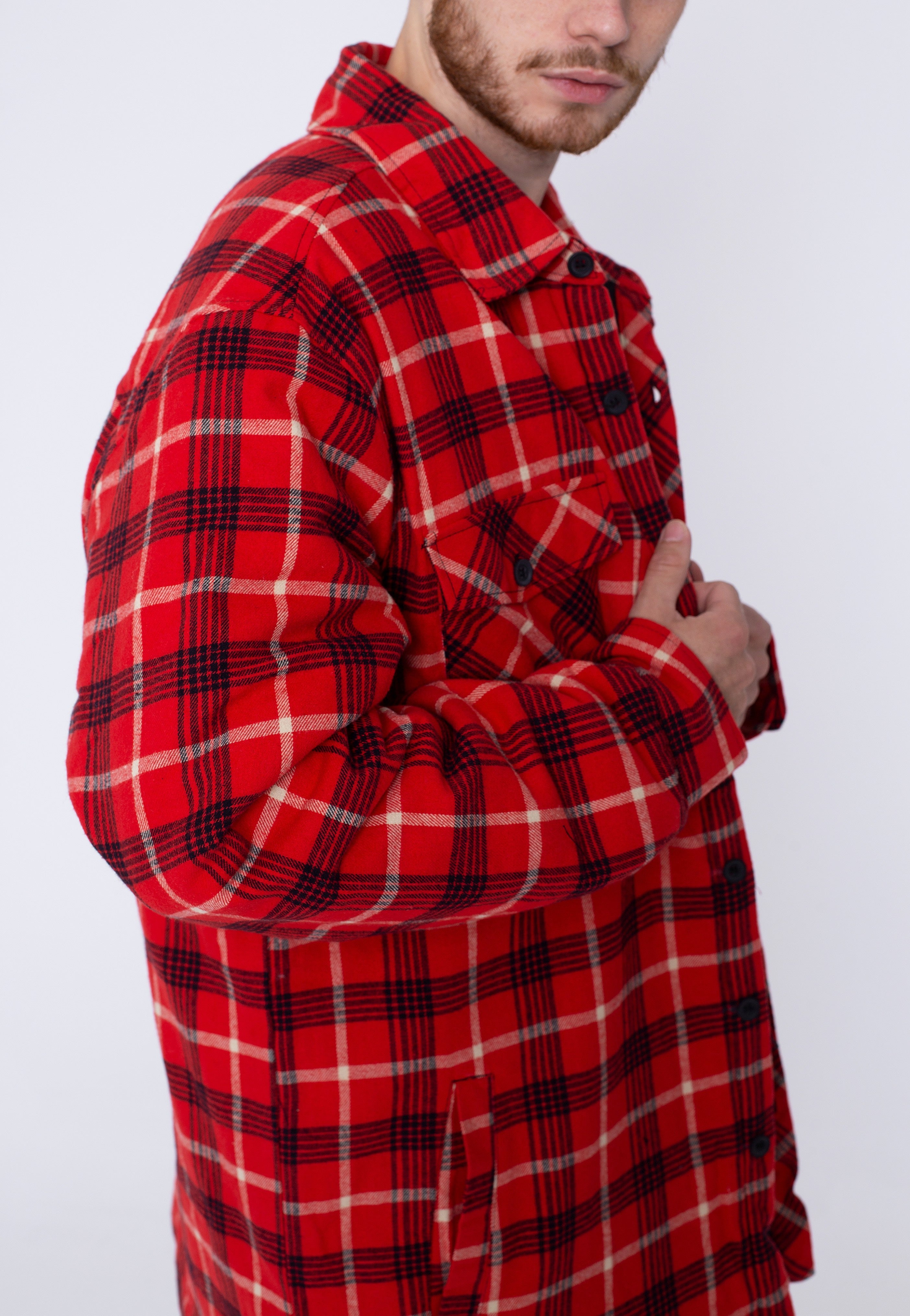 Urban Classics - Plaid Quilted Red/Black - Jacket | Men-Image