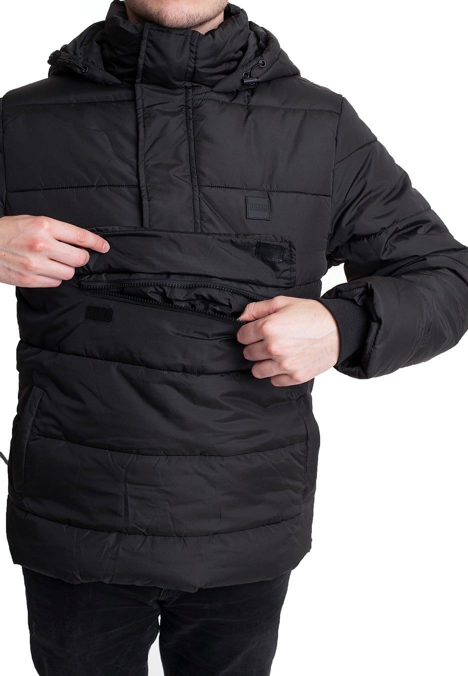 Urban Classics - Pull Over Puffer Black - Jacket | Men-Image