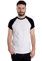 Urban Classics - Raglan Contrast White/Black - T-Shirt | Men-Image