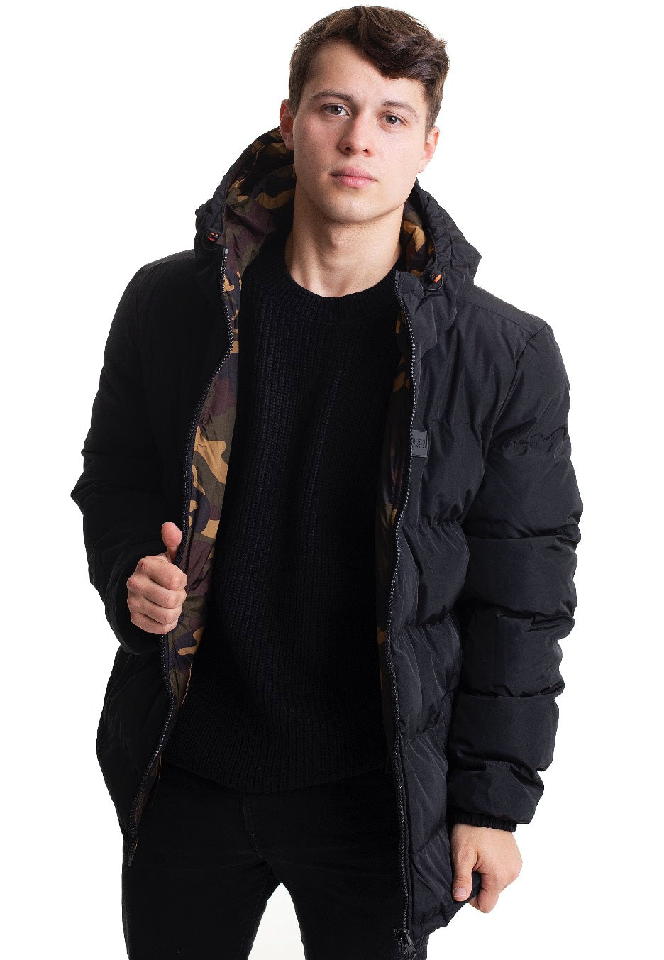 Urban Classics - Reversible Black/Woodcamo - Jacket | Men-Image