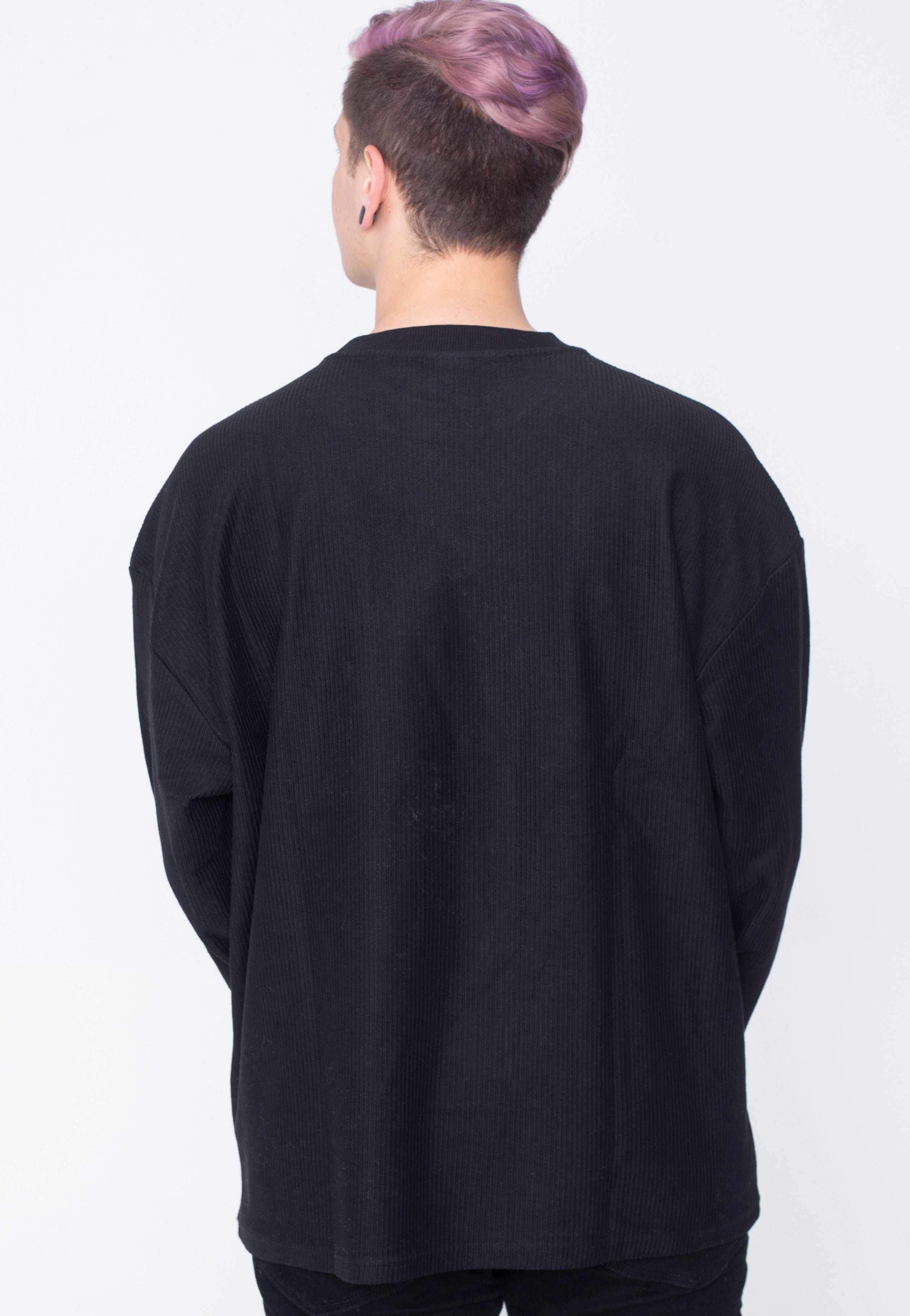 Urban Classics - Rib Terry Boxy Crew Black - Sweater | Men-Image