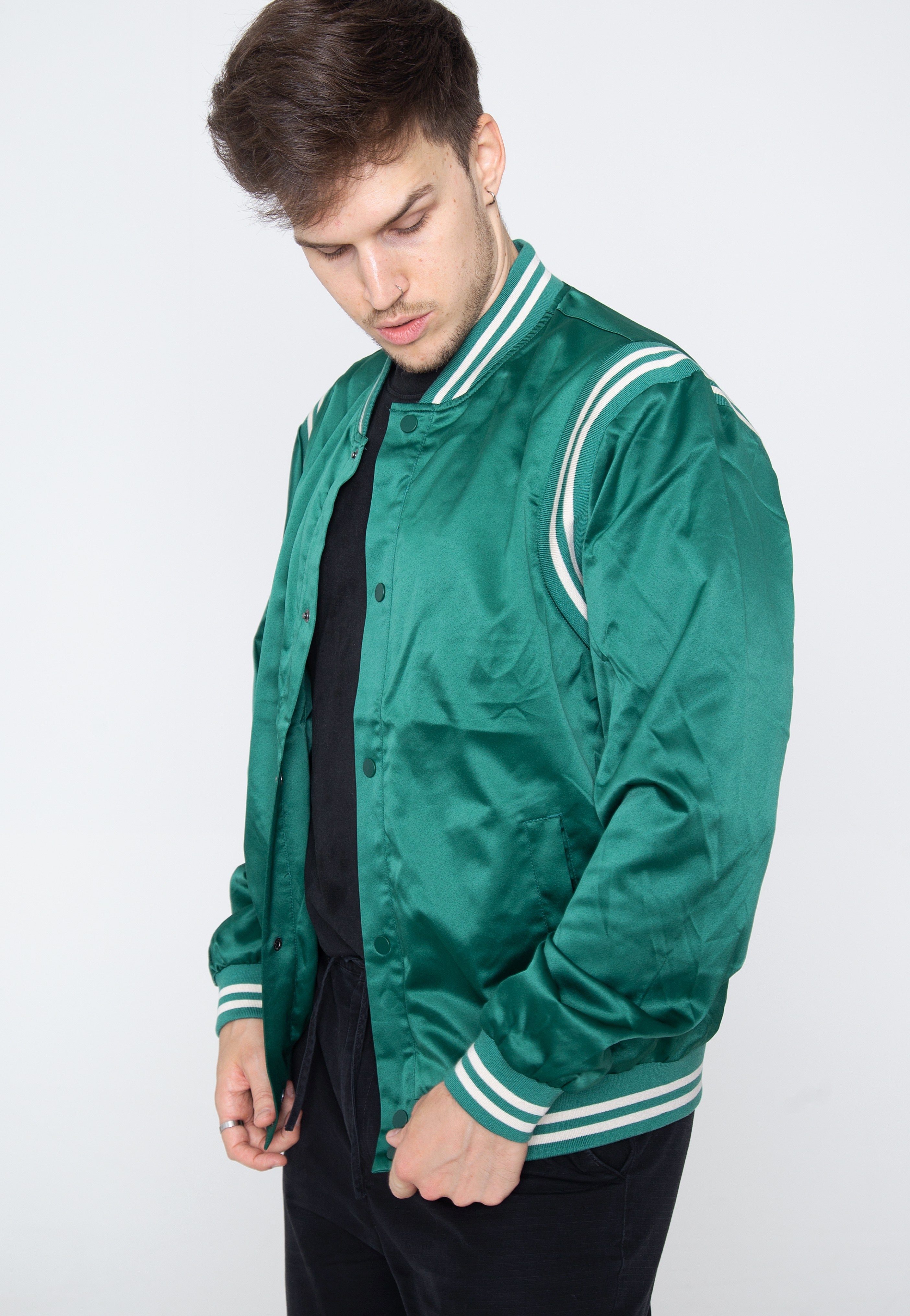 Urban Classics - Satin College Green - College Jacket | Men-Image