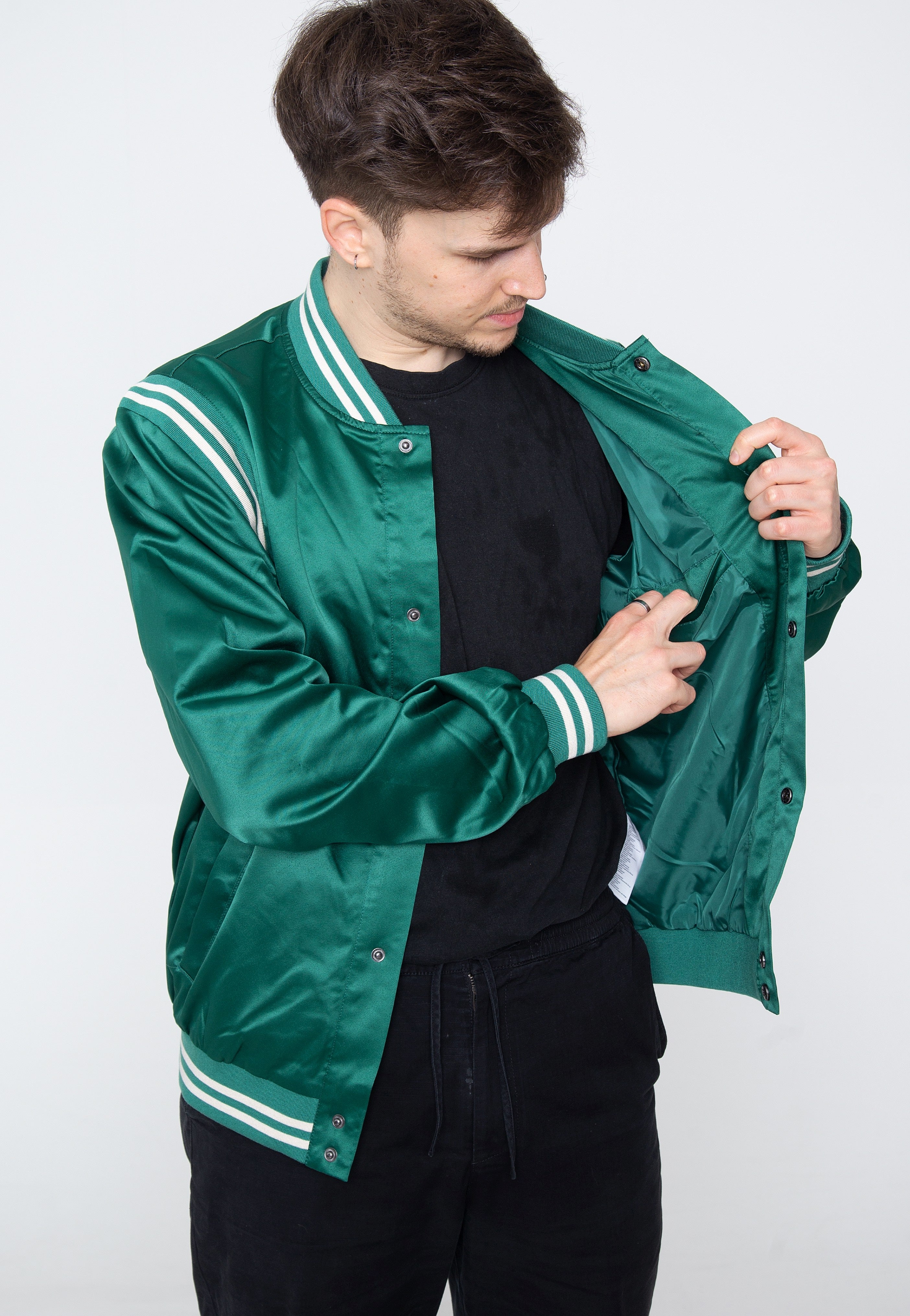 Urban Classics - Satin College Green - College Jacket | Men-Image