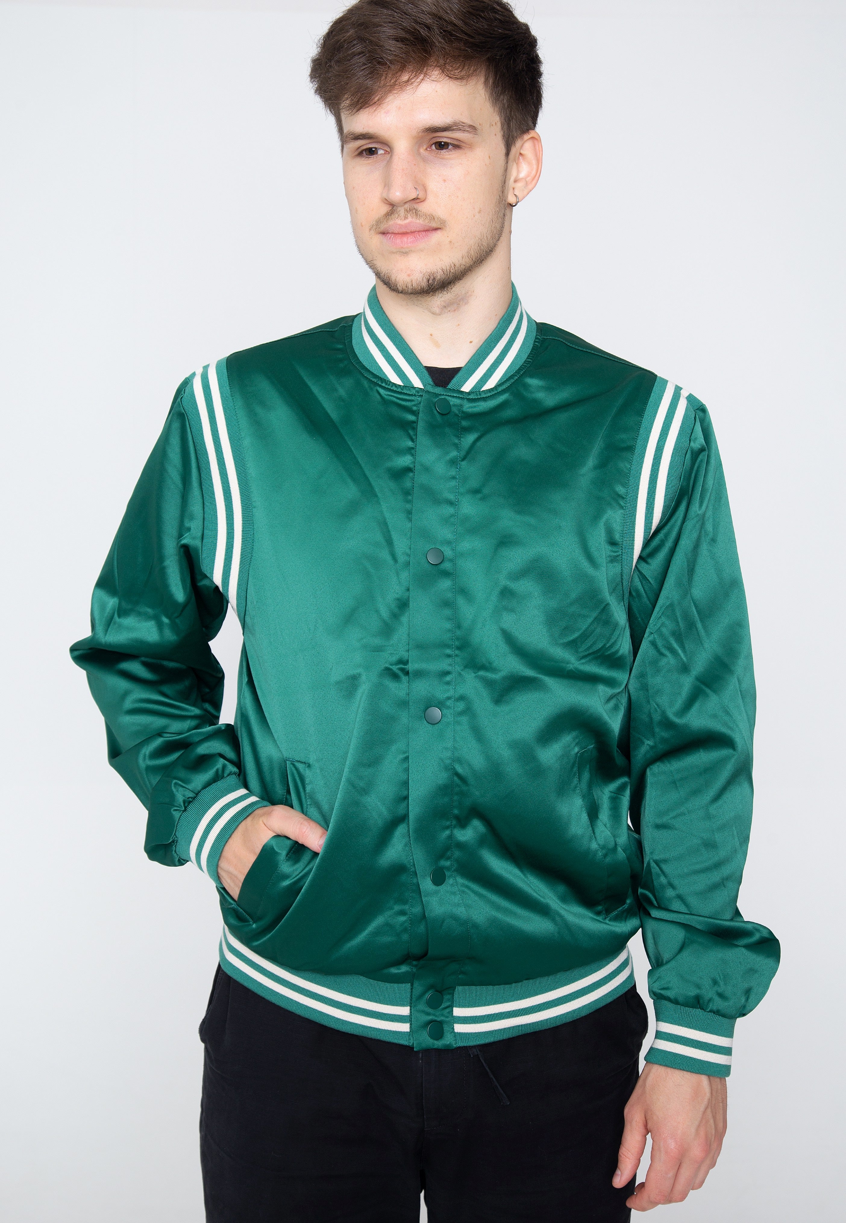 Urban Classics - Satin College Green - College Jacket | Men-Image